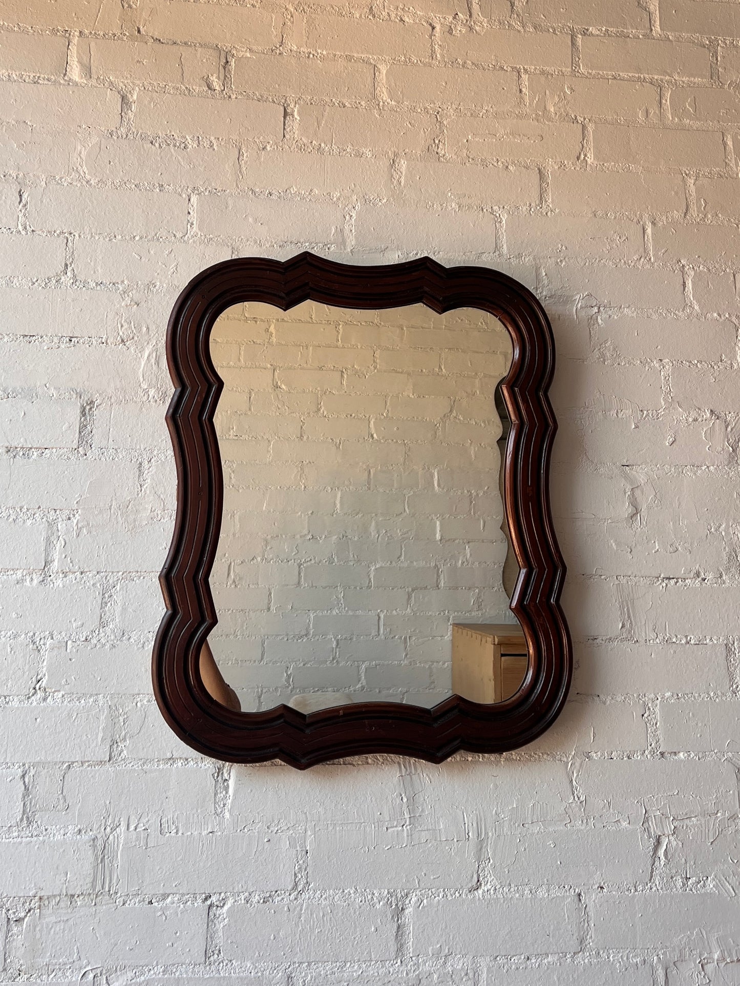 WOODEN ZIG ZAG MIRROR