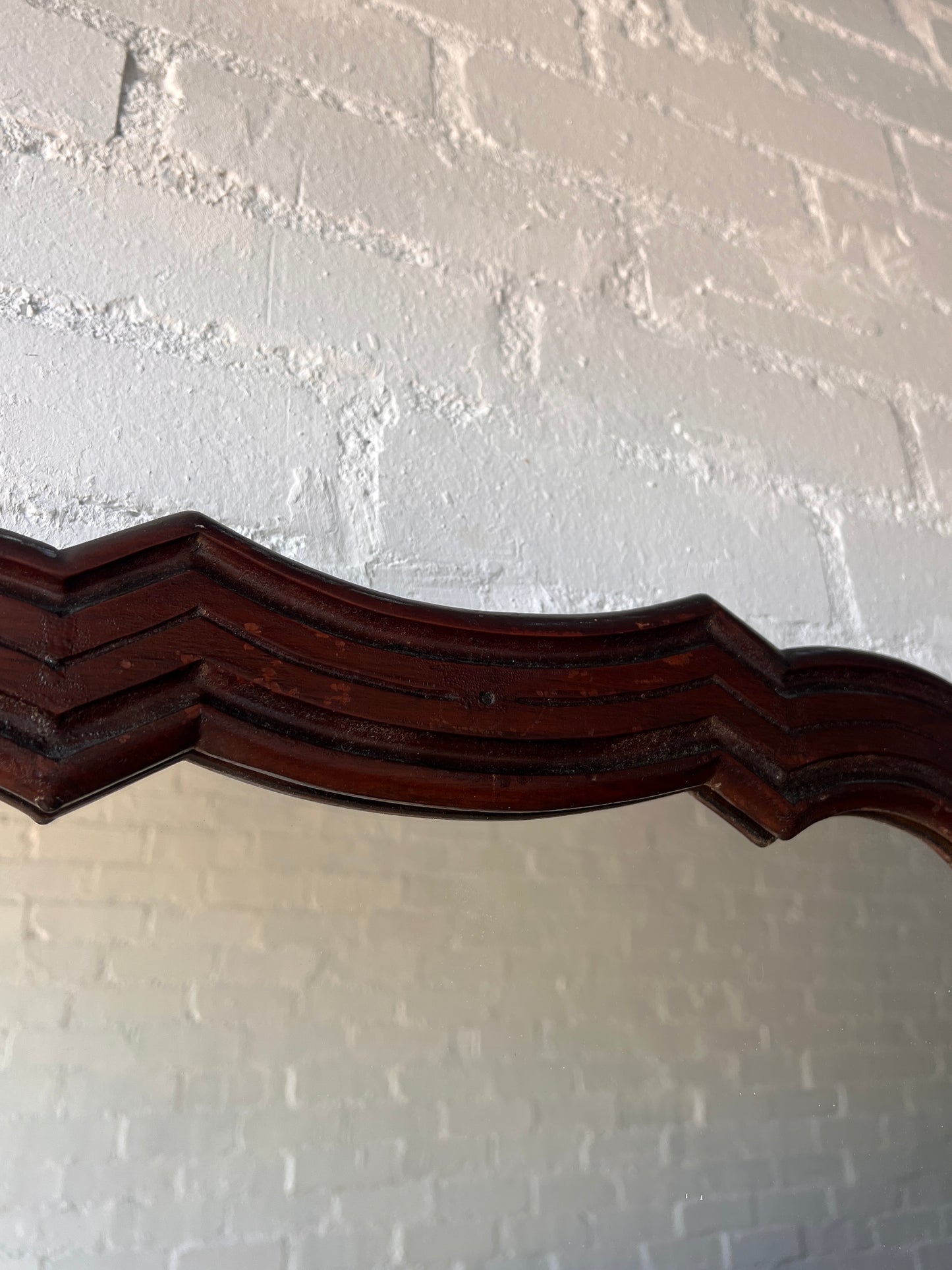 WOODEN ZIG ZAG MIRROR