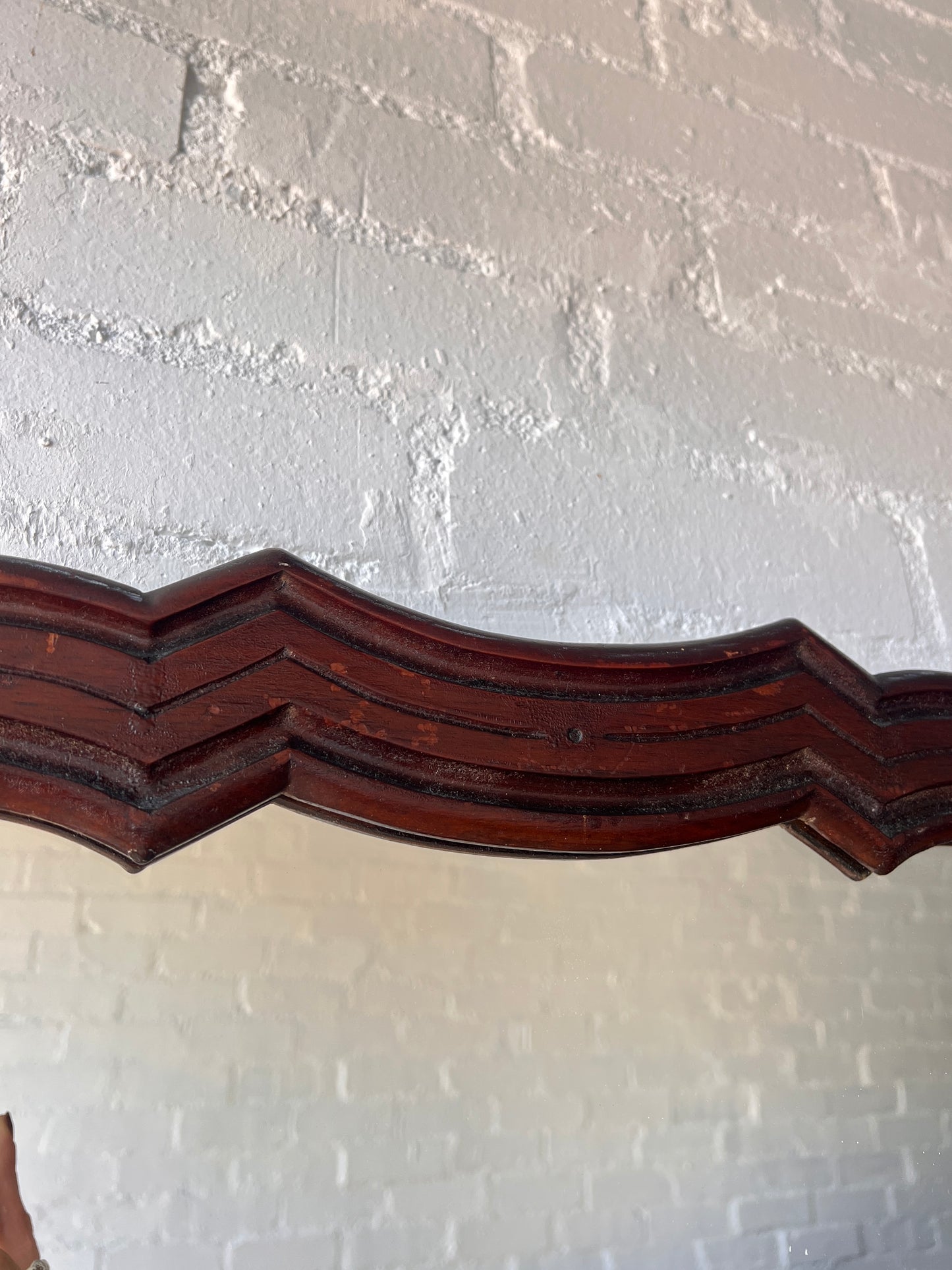 WOODEN ZIG ZAG MIRROR