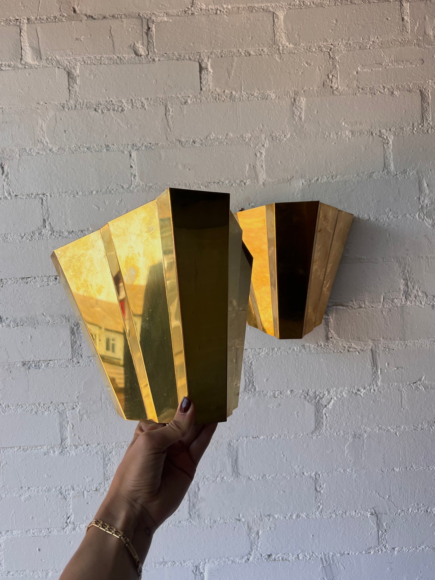PAIR Of 80S ITALIAN WALL LIGHTS