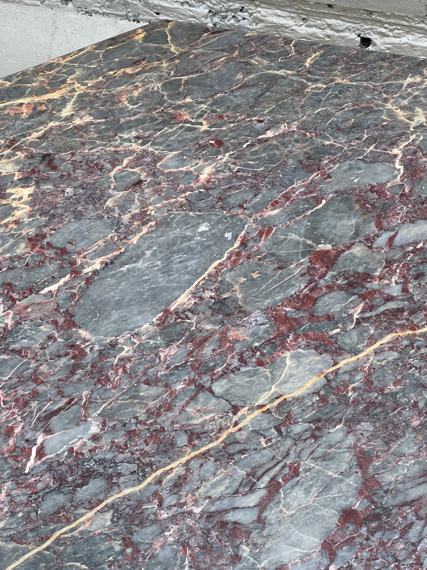 OCTAGONAL BLUE MARBLE TABLE