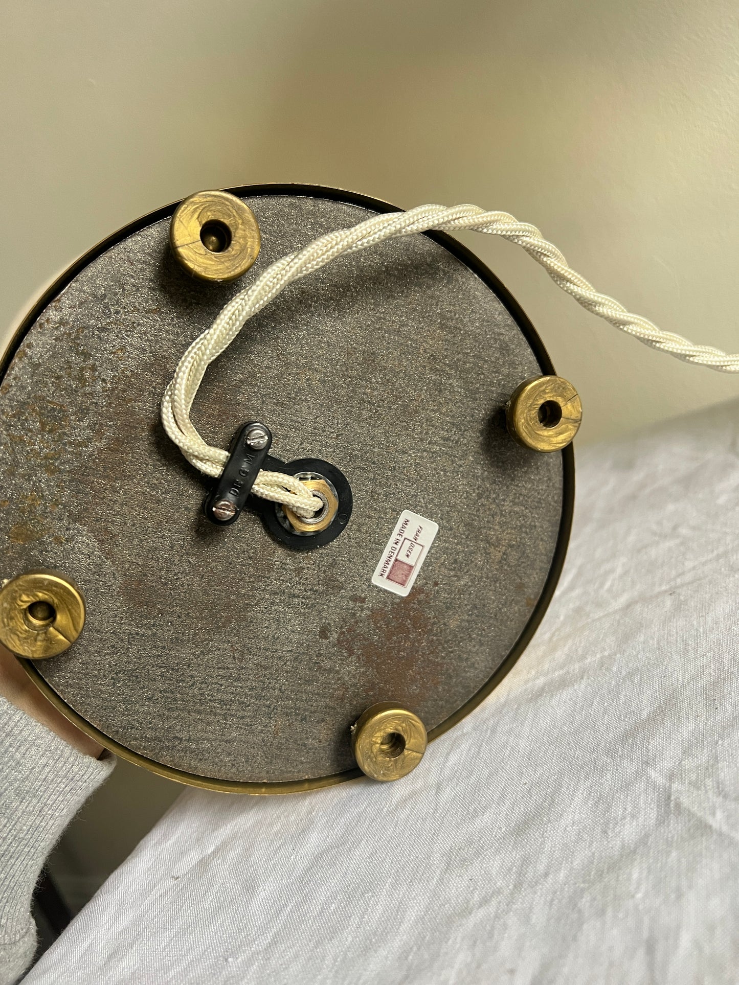 PAIR OF BRASS DANISH TABLE LIGHTS