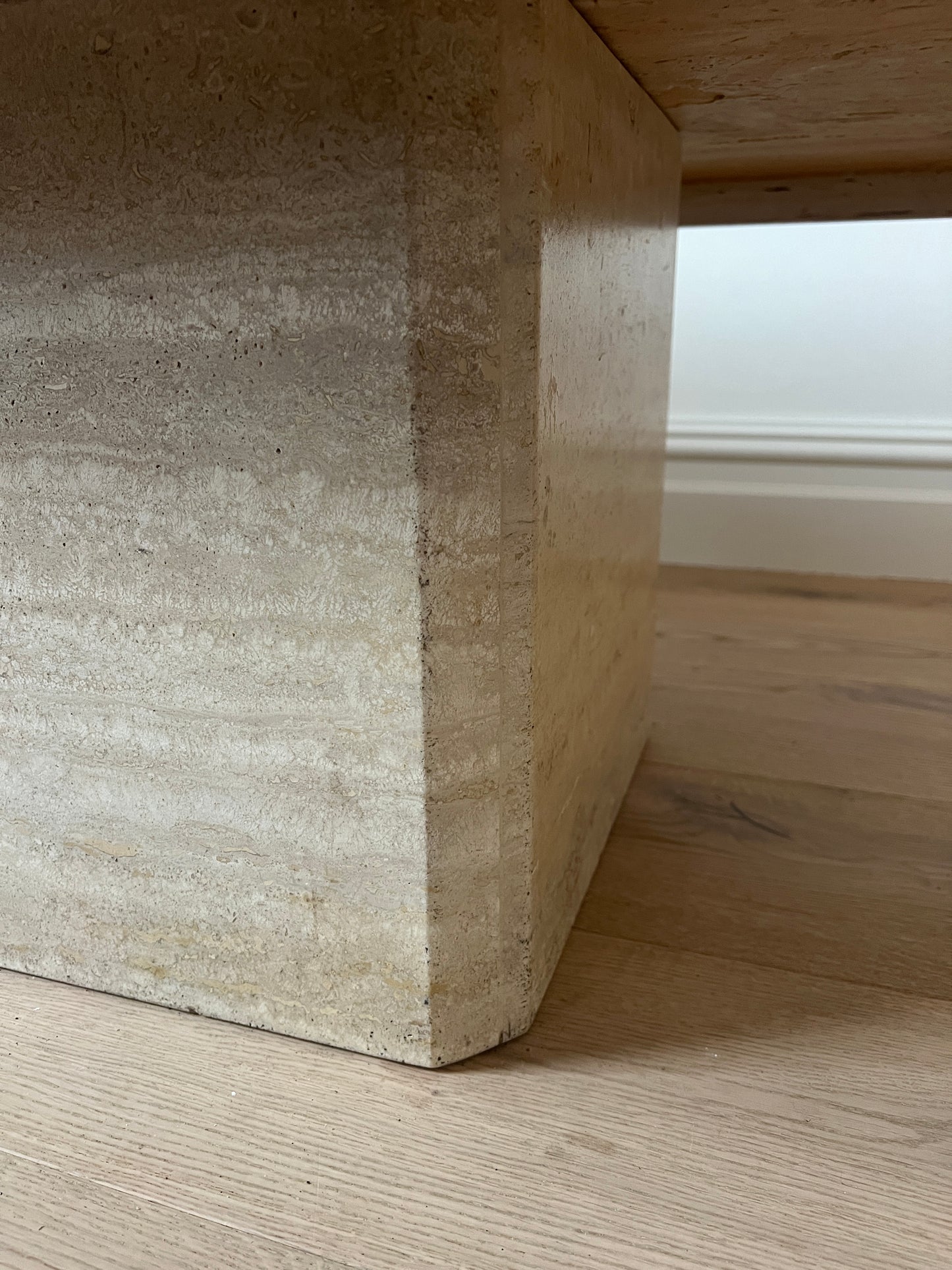 LARGE TRAVERTINE COFFEE TABLE