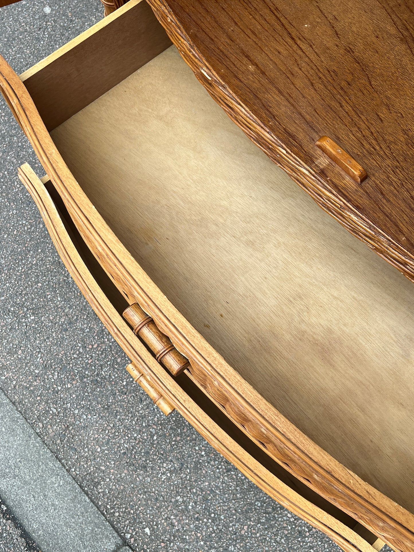 LARGE WICKER WARDROBE