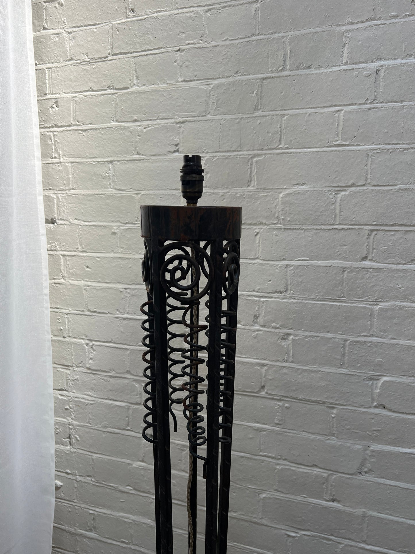 ART NOUVEAU TALL SPIRAL LAMP - TWO