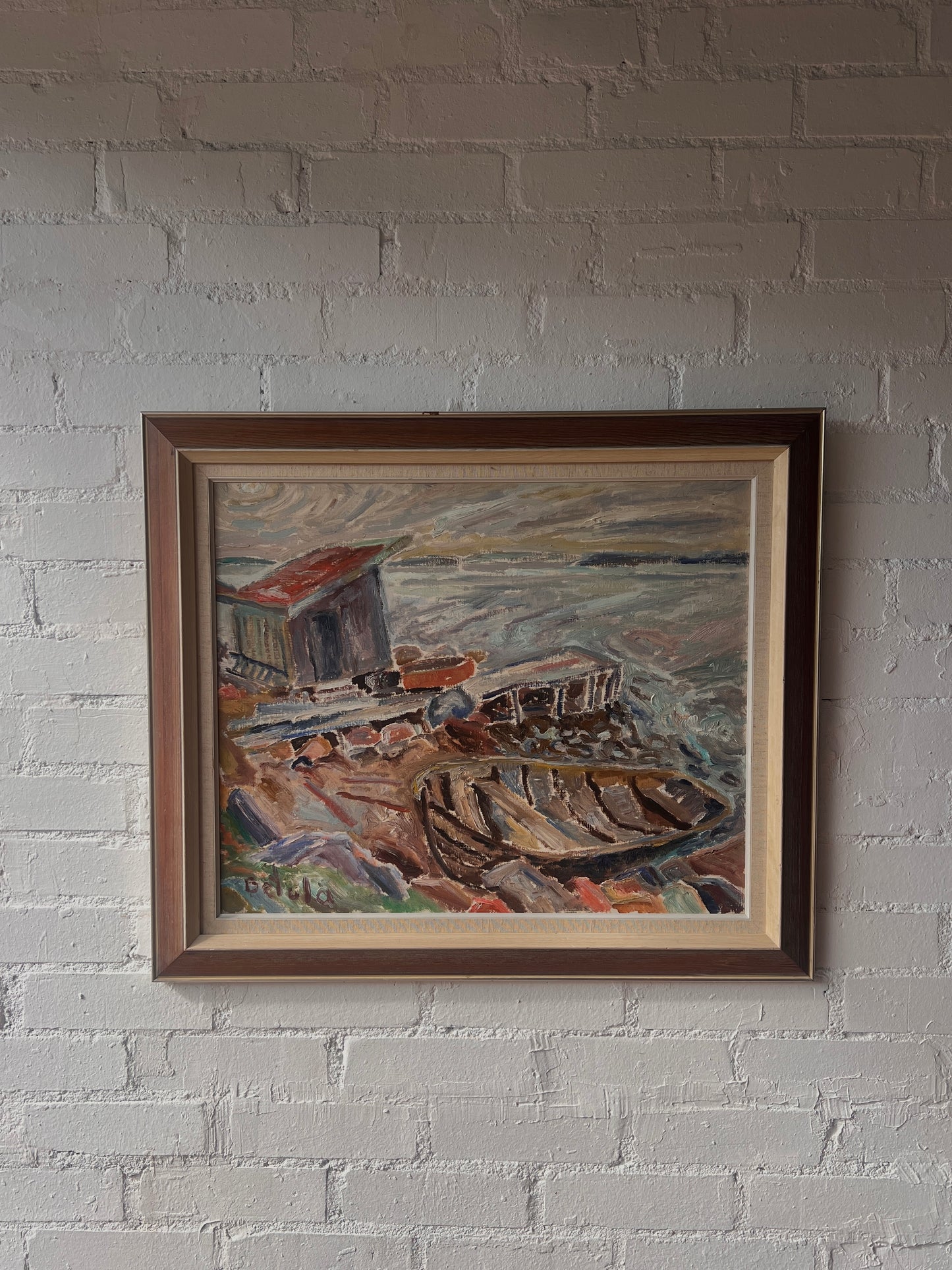 BOATS IN HARBOUR OIL