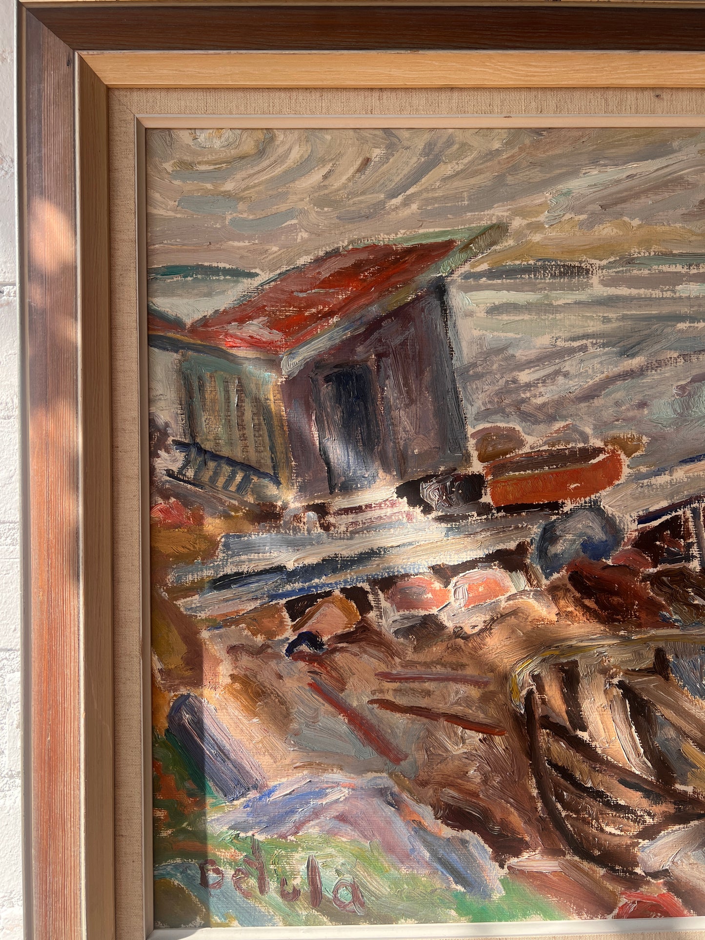 BOATS IN HARBOUR OIL