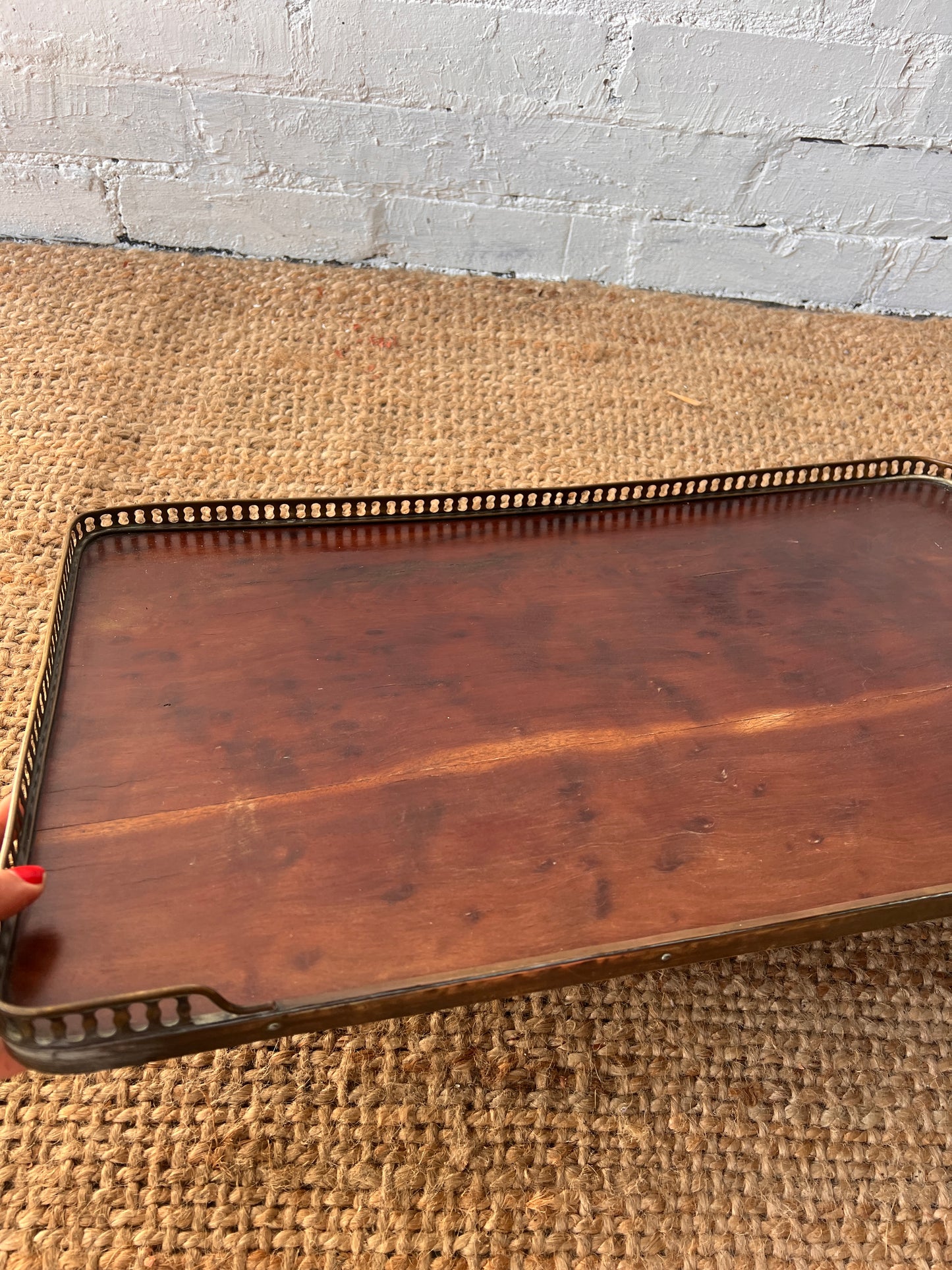 LARGE BRASS EDGE TRAY