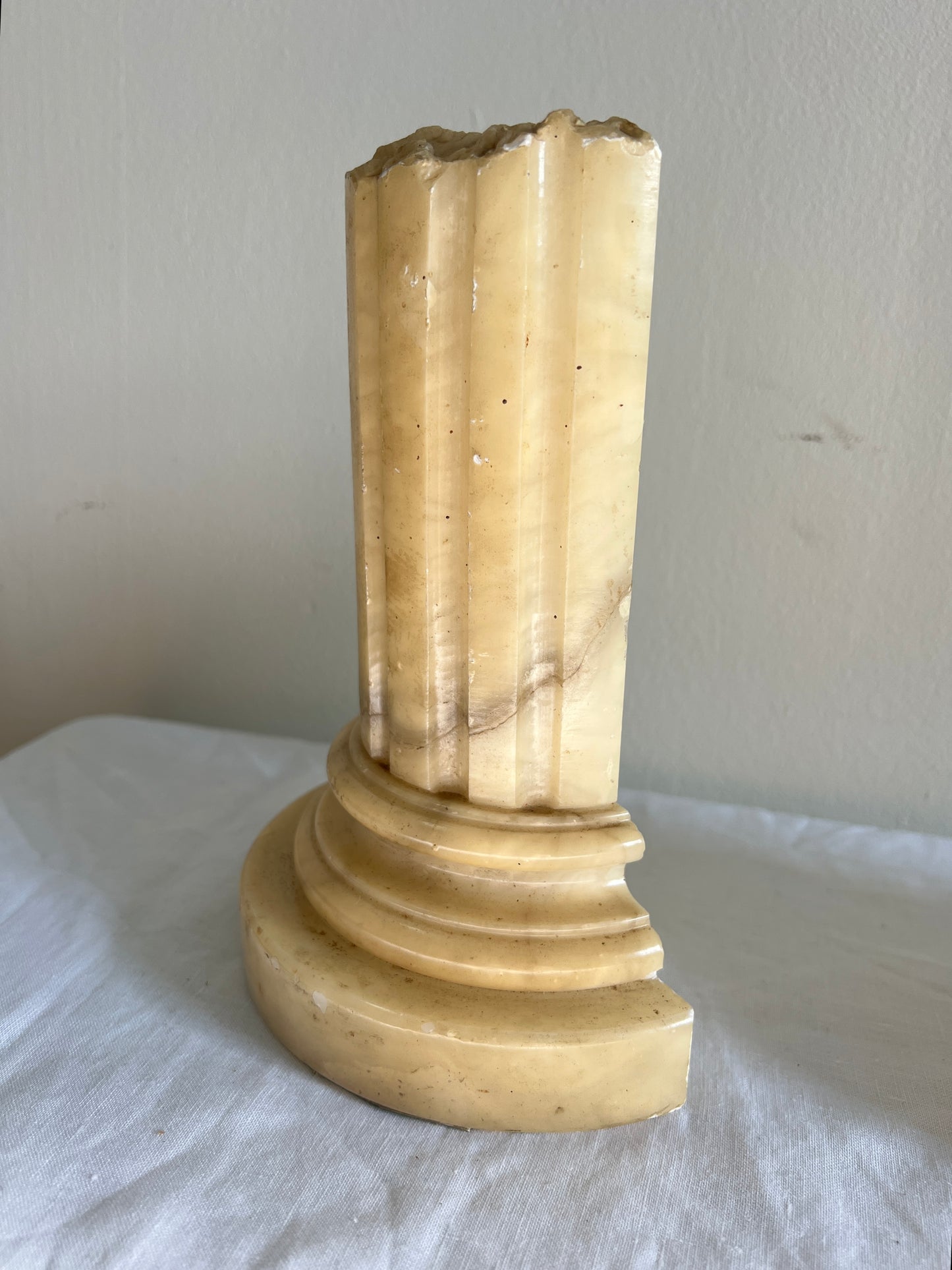 YELLOW ONYX PILLAR BOOK ENDS