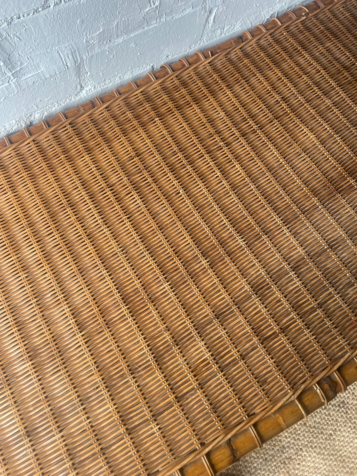 DOUBLE WICKER CHEST OF DRAWERS