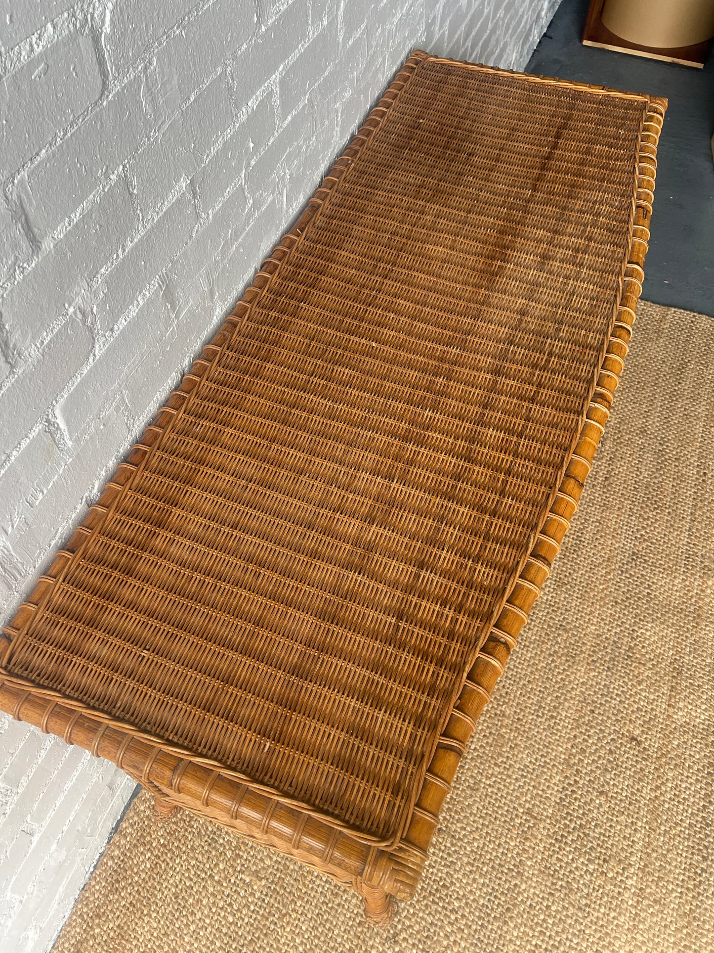 DOUBLE WICKER CHEST OF DRAWERS