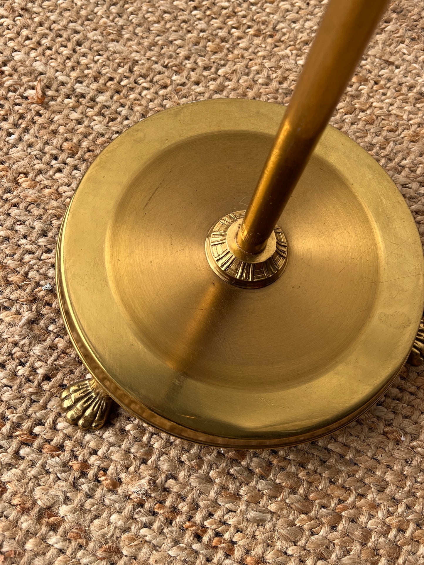 TWO ARM SWEDISH BRASS FLOOR LAMP