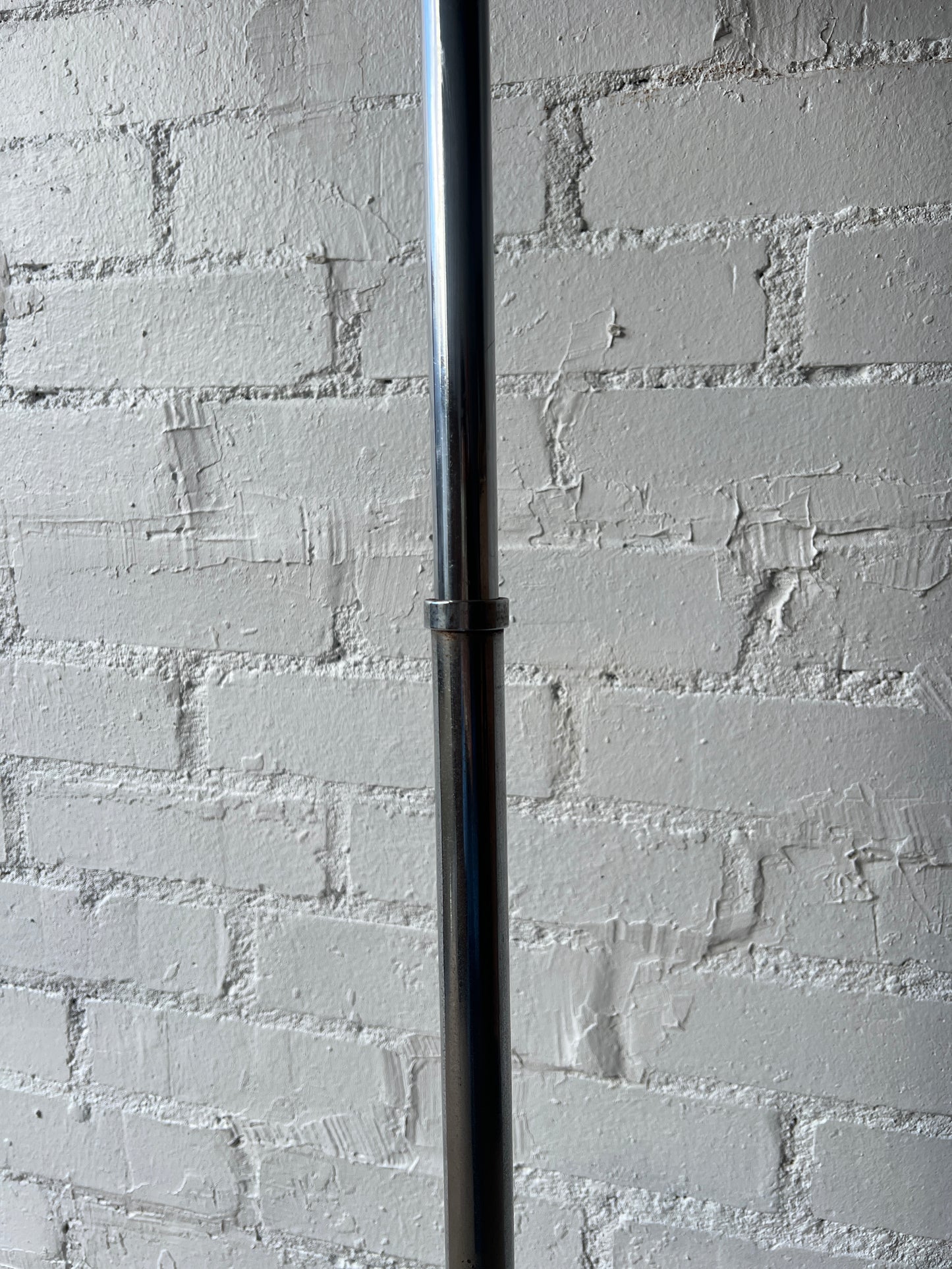CHROME FLOOR LAMP WITH PLEATED SHADE