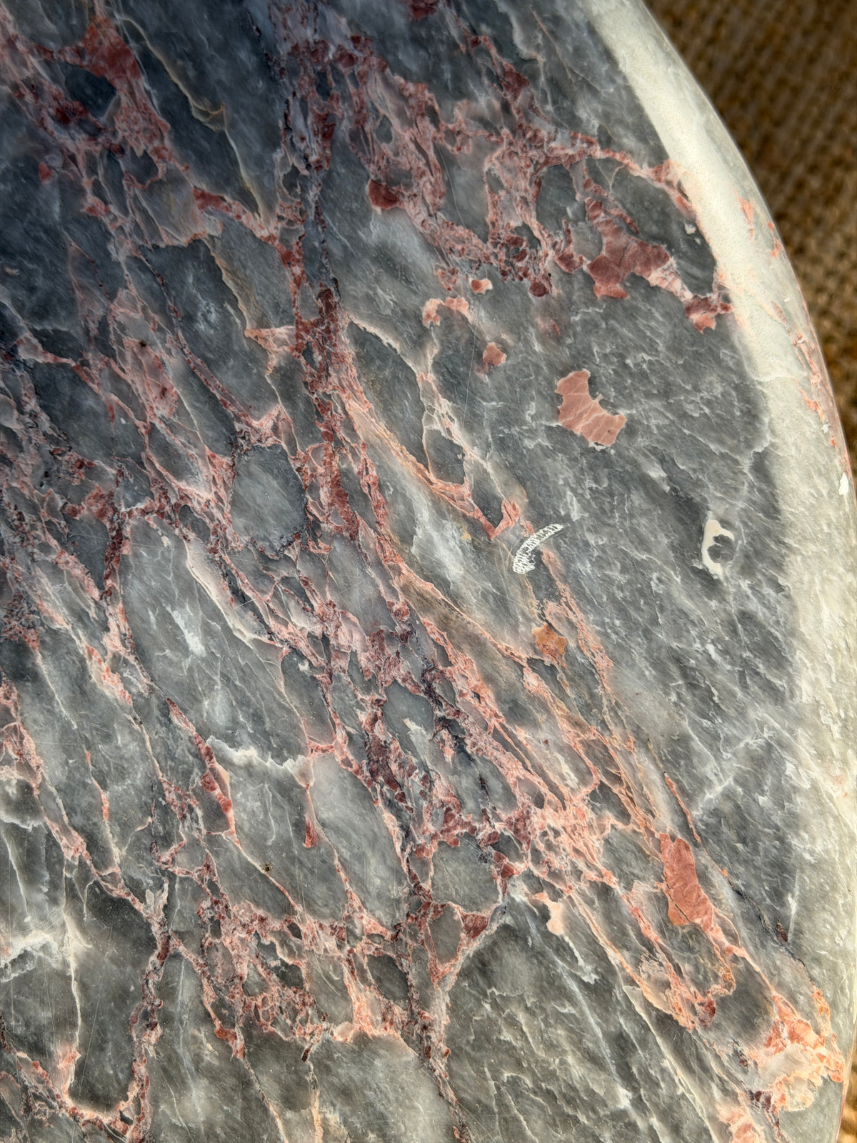 SMALL BLUE MARBLE COFFEE TABLE