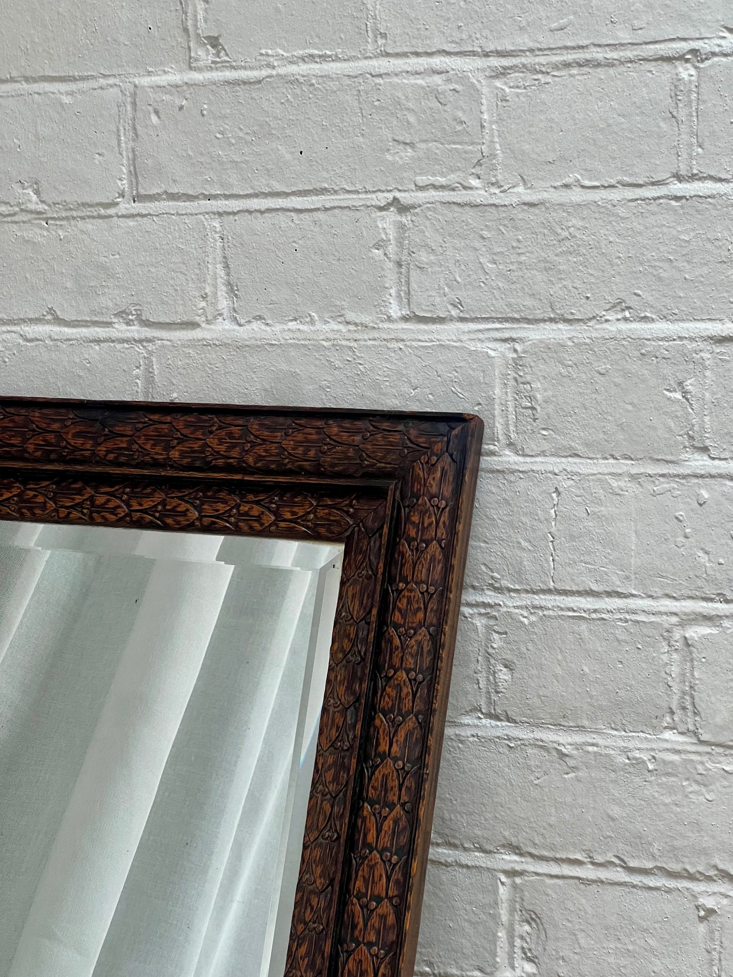 CARVED WOODEN MIRROR