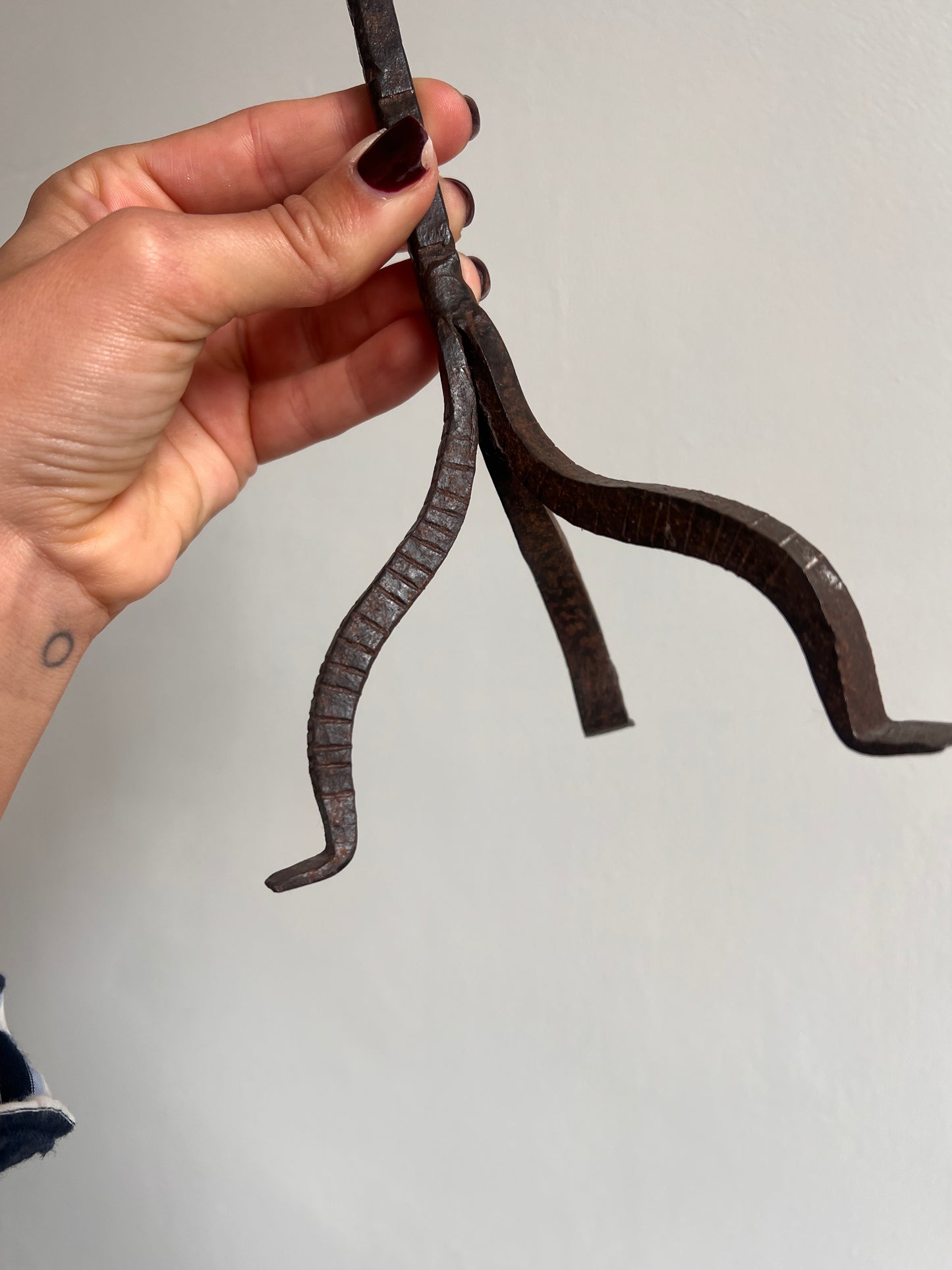 PAIR OF IRON CANDLE STICKS