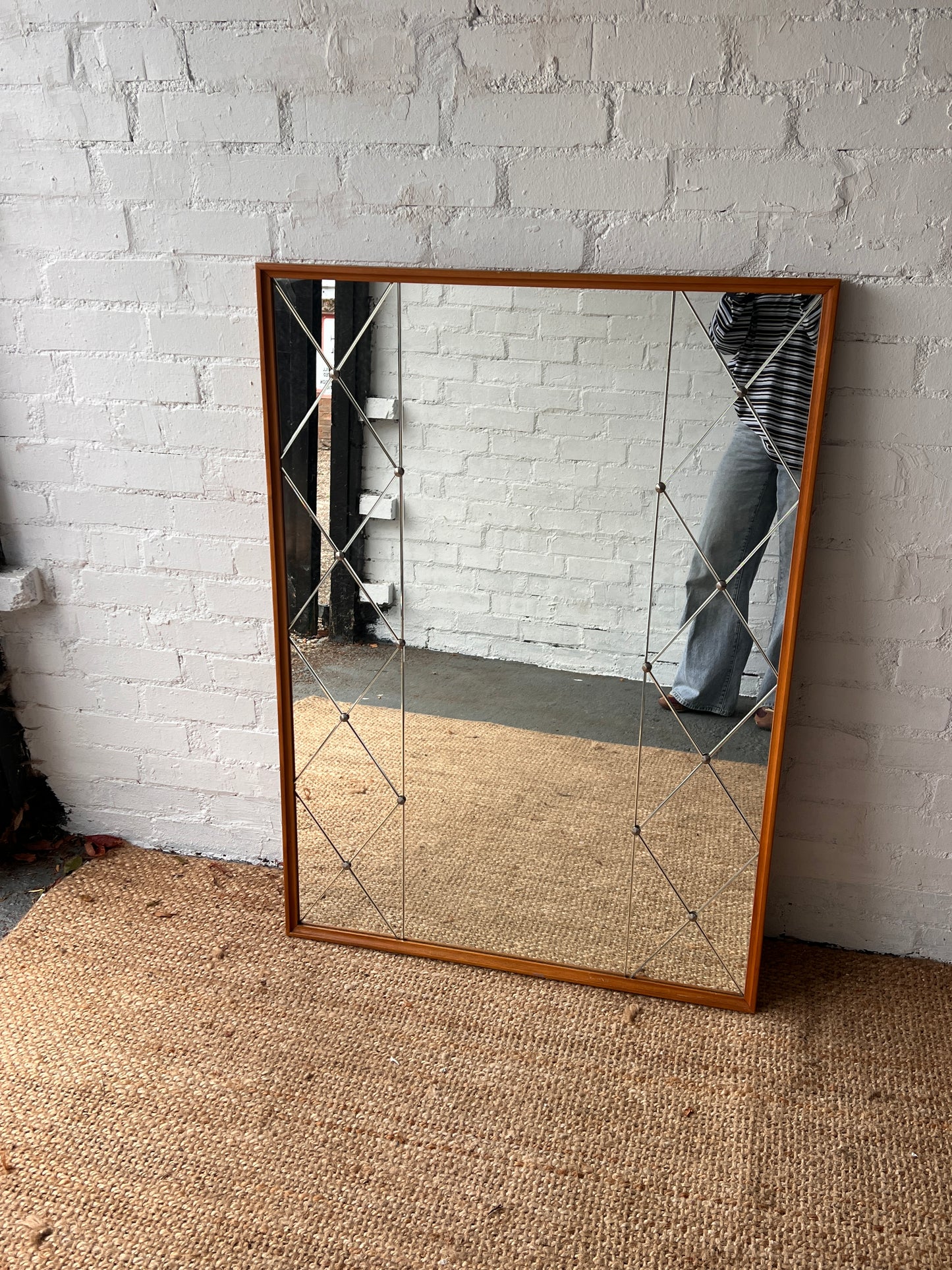 LARGE SWEDISH DIAMOND SECTIONAL MIRROR