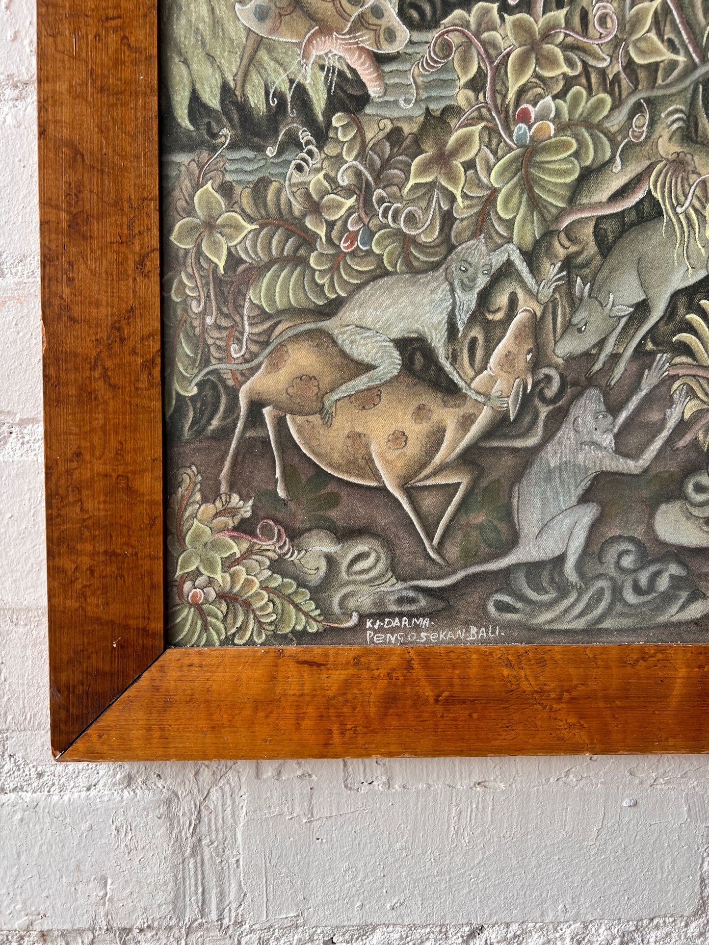 LARGE BALI ILLUSTRATION ON SILK
