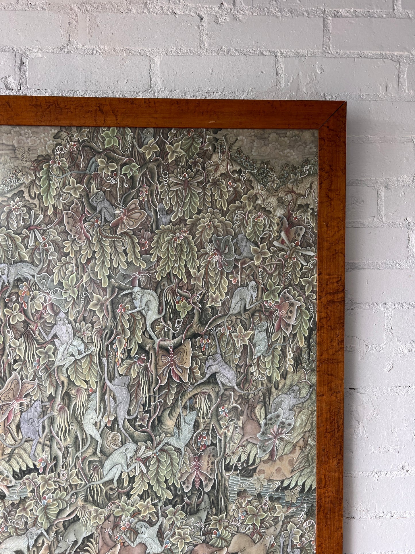 LARGE BALI ILLUSTRATION ON SILK