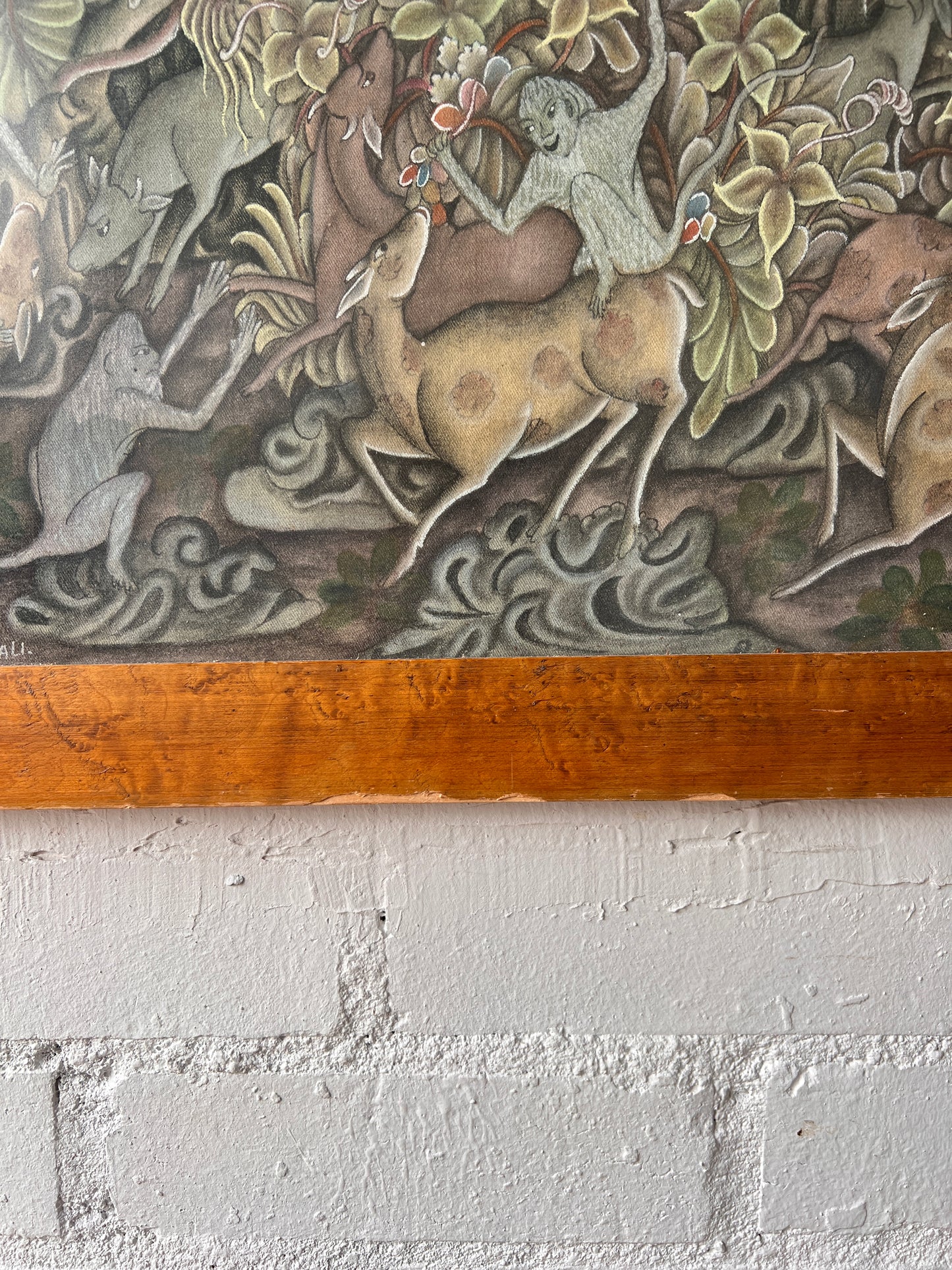 LARGE BALI ILLUSTRATION ON SILK