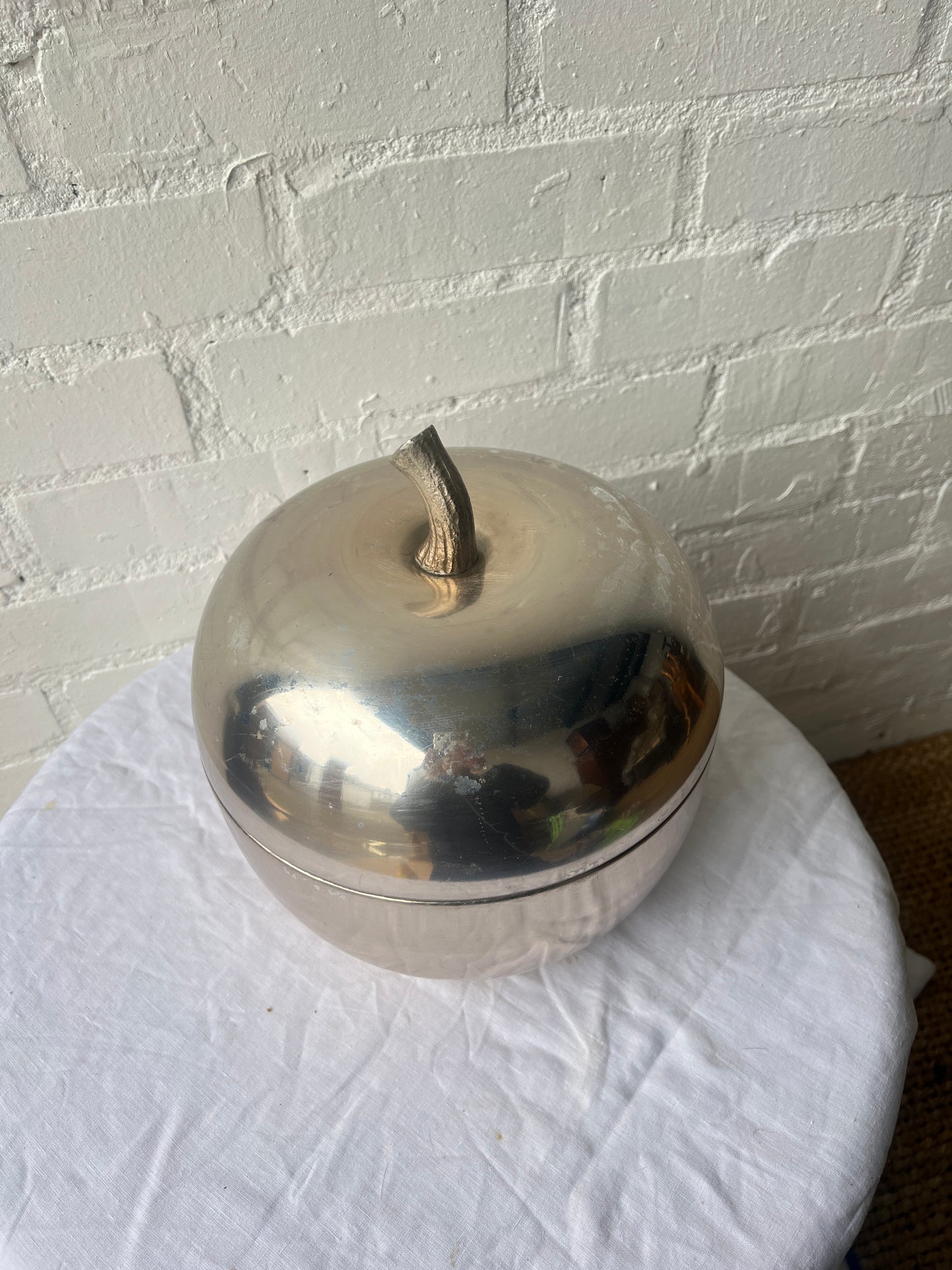 70s CHROME ITALIAN APPLE ICE BUCKET