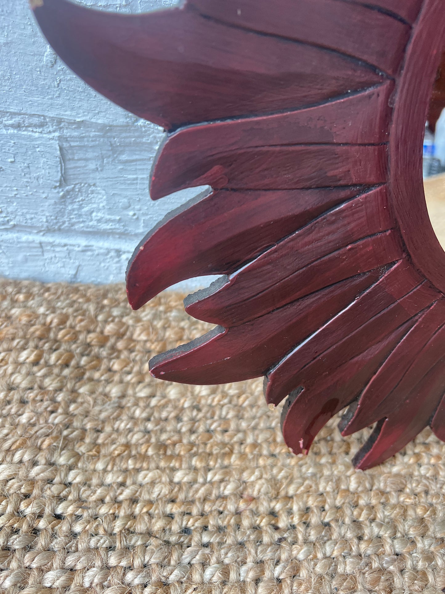 PAINTED BURGUNDY MIRROR