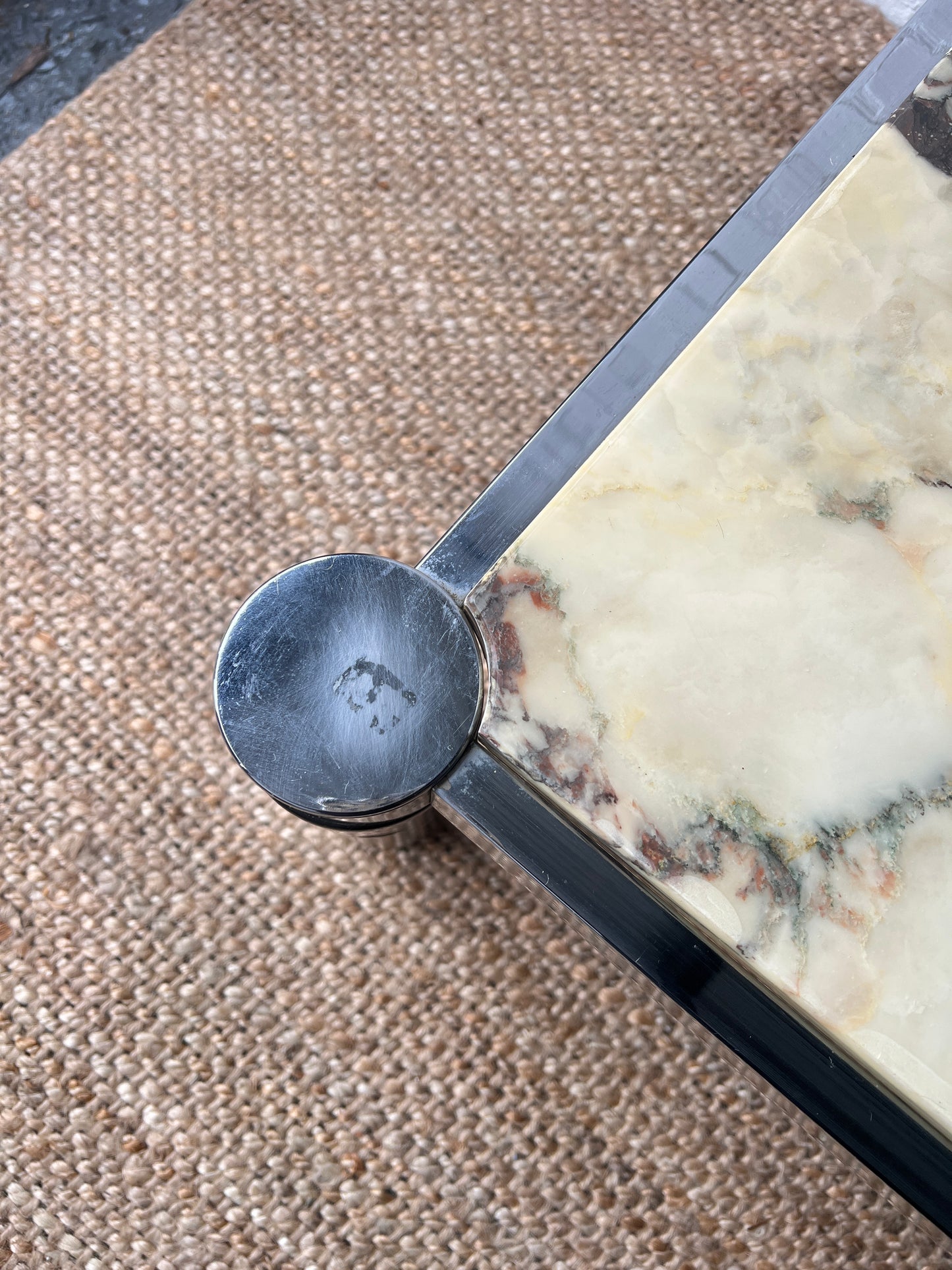70S FRENCH MARBLE COFFEE TABLE