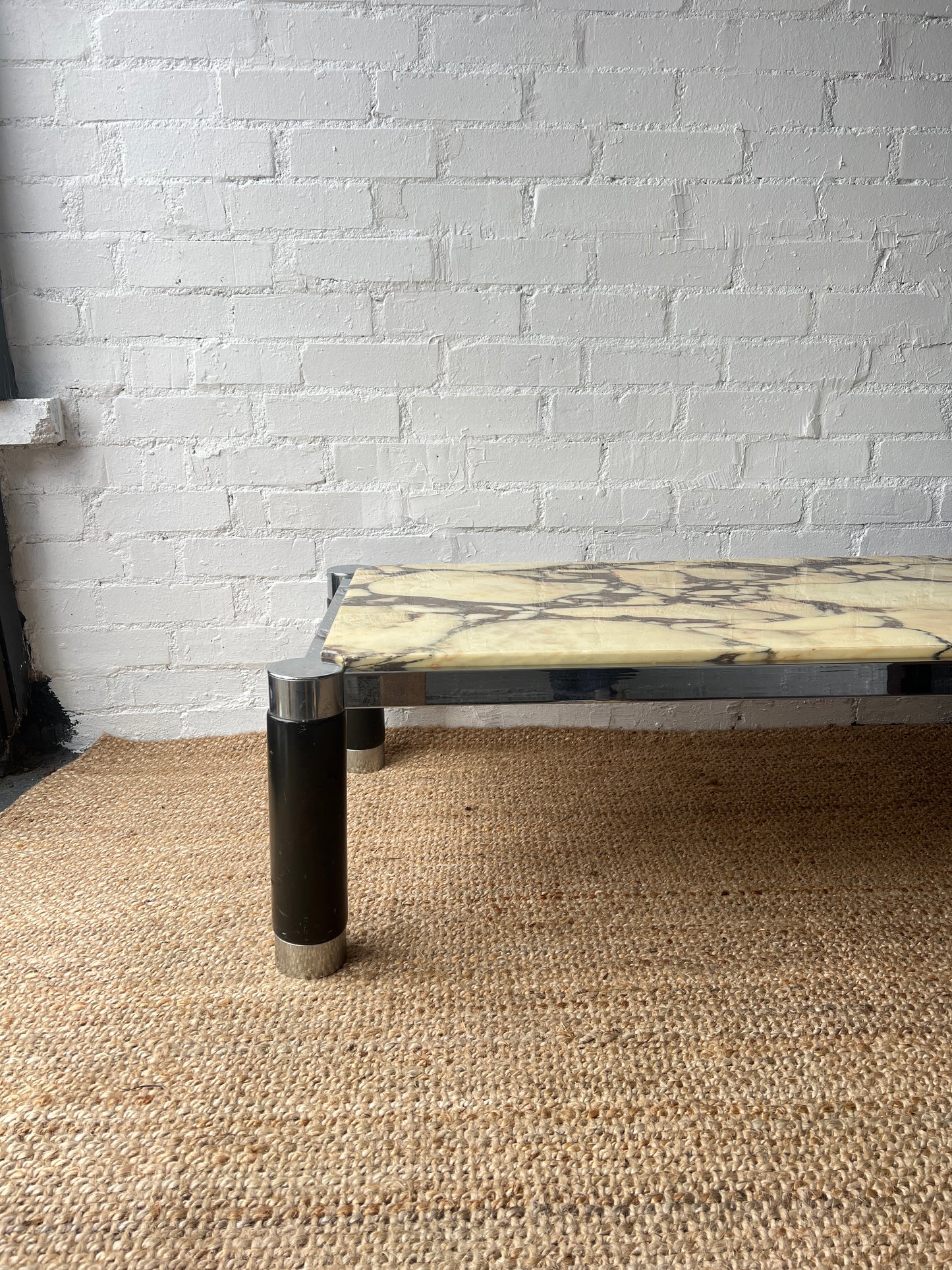 70S FRENCH MARBLE COFFEE TABLE