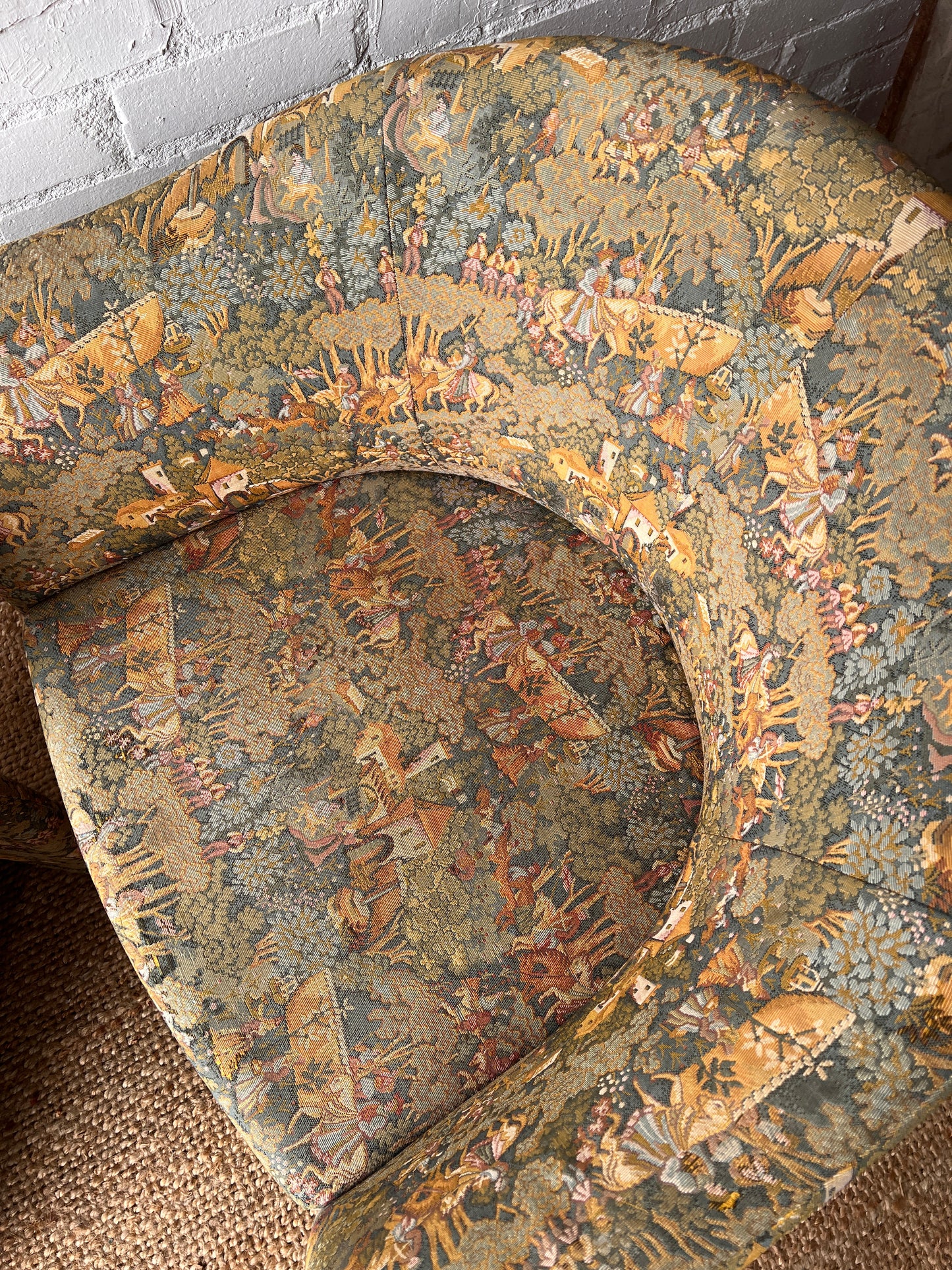 FRENCH FAIRYTALE BARREL BACK ARMCHAIRS