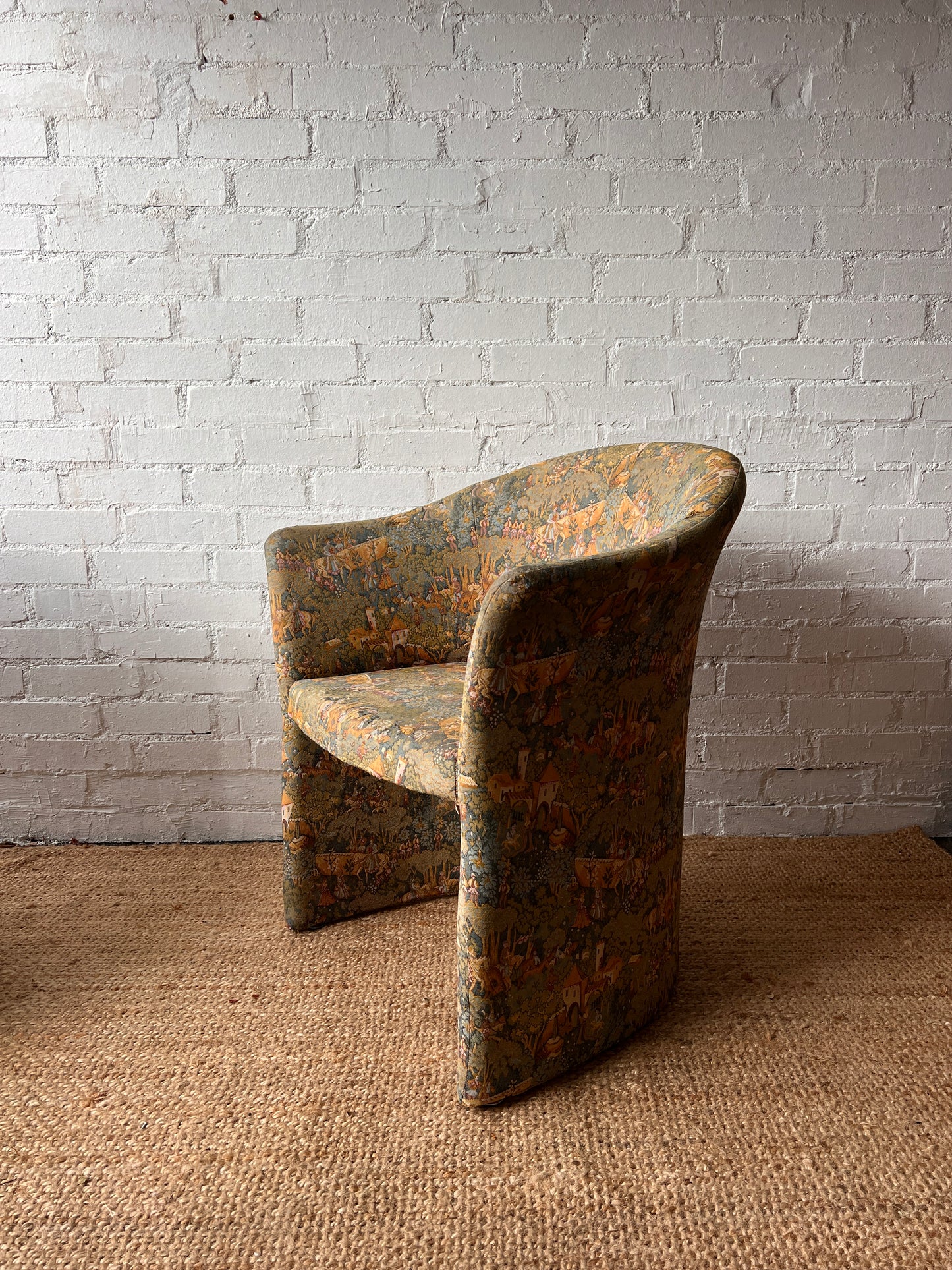 FRENCH FAIRYTALE BARREL BACK ARMCHAIRS
