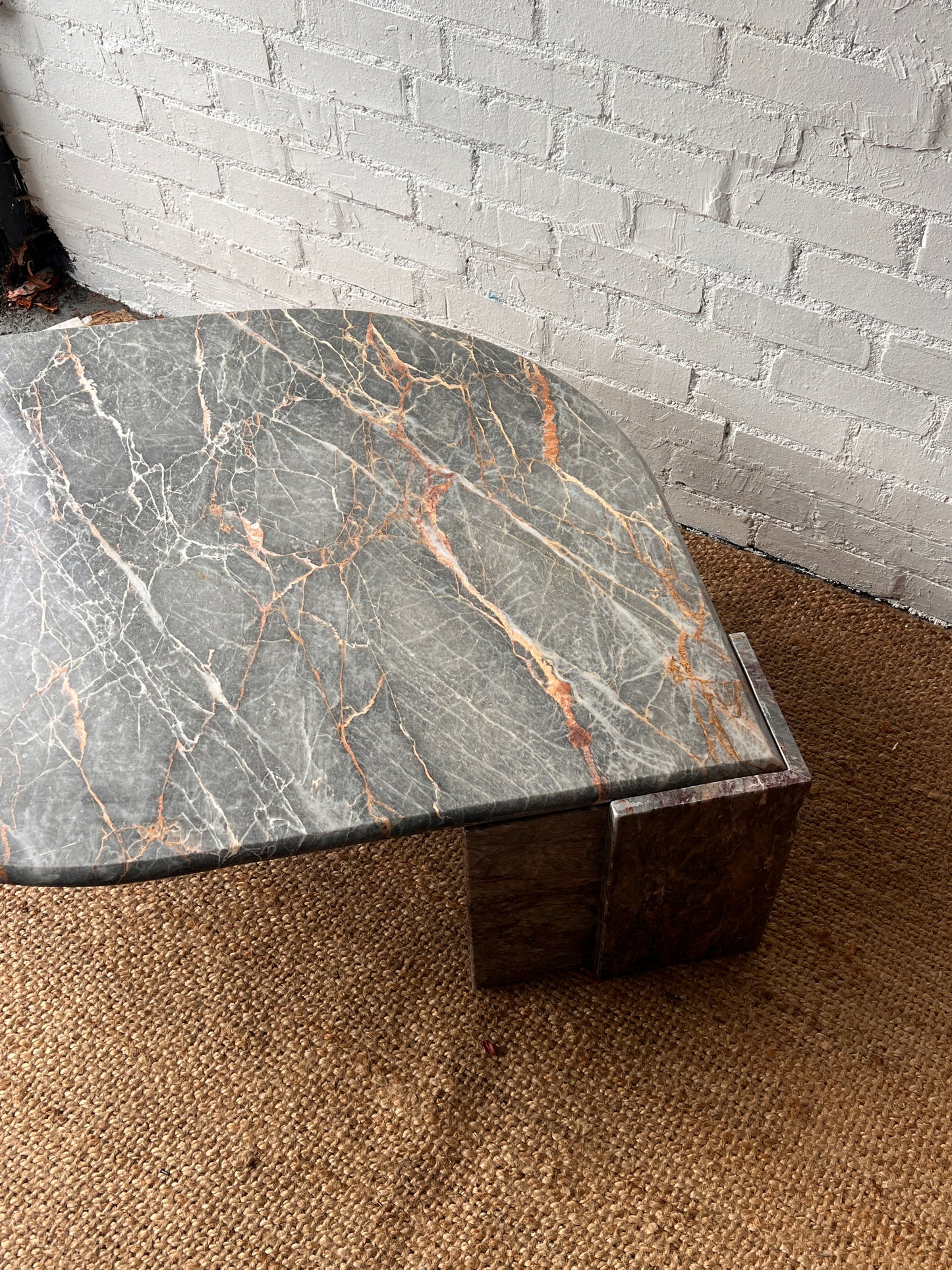 70S MARBLE TEARDROP COFFEE TABLE