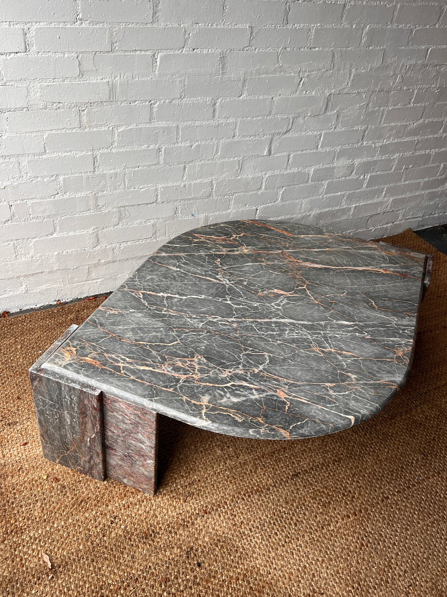 70S MARBLE TEARDROP COFFEE TABLE