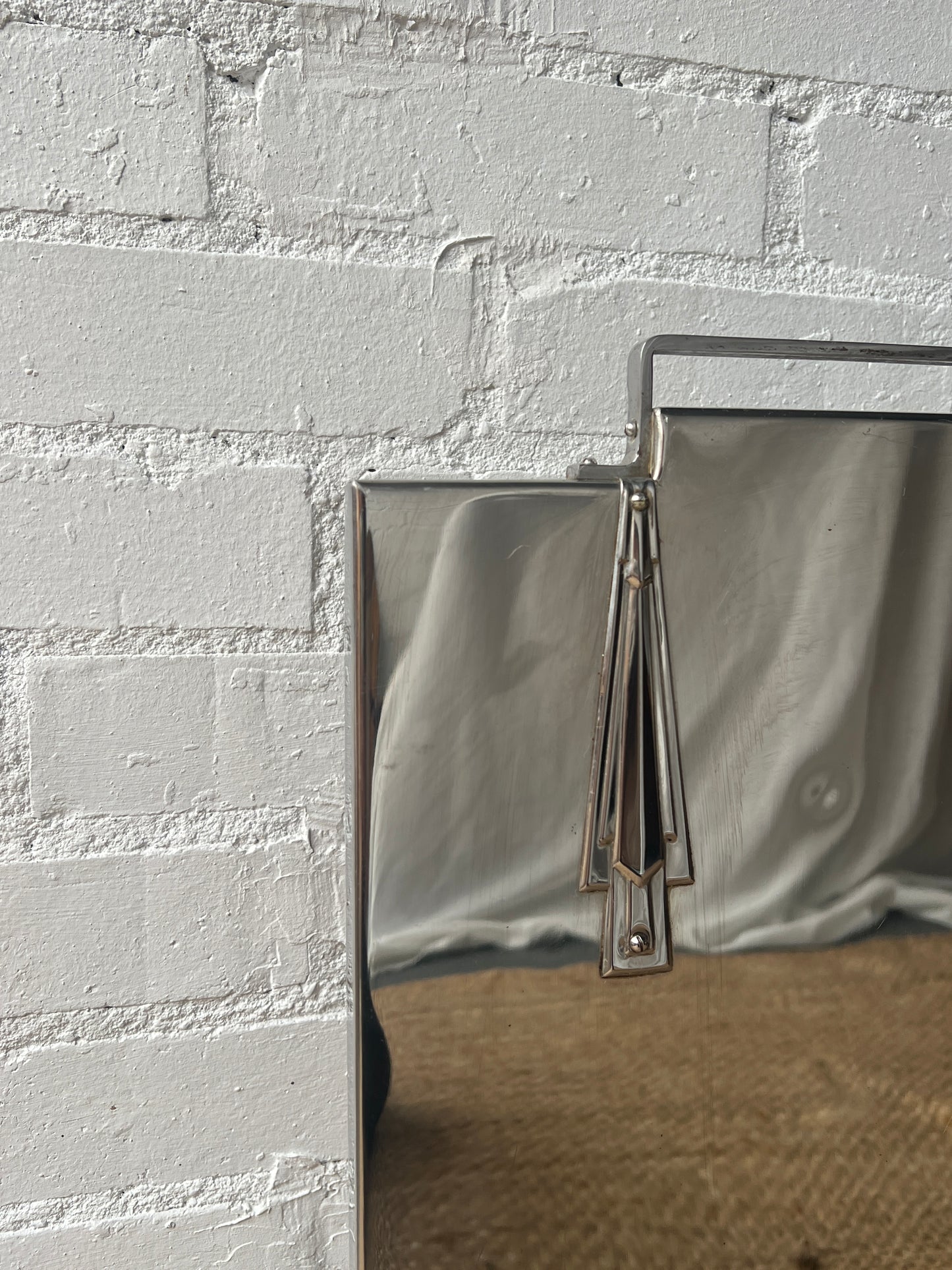 ART DECO CHROME FIRE GUARD