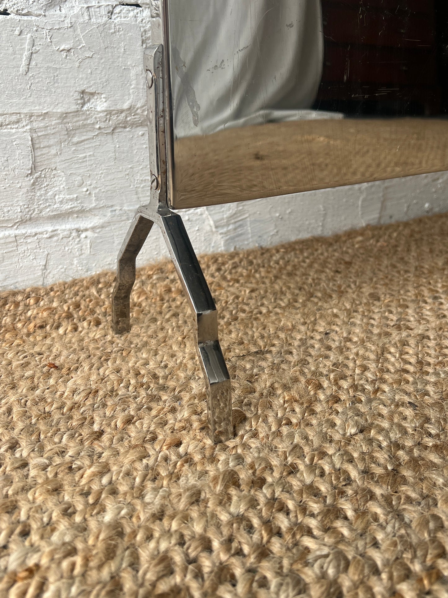 ART DECO CHROME FIRE GUARD