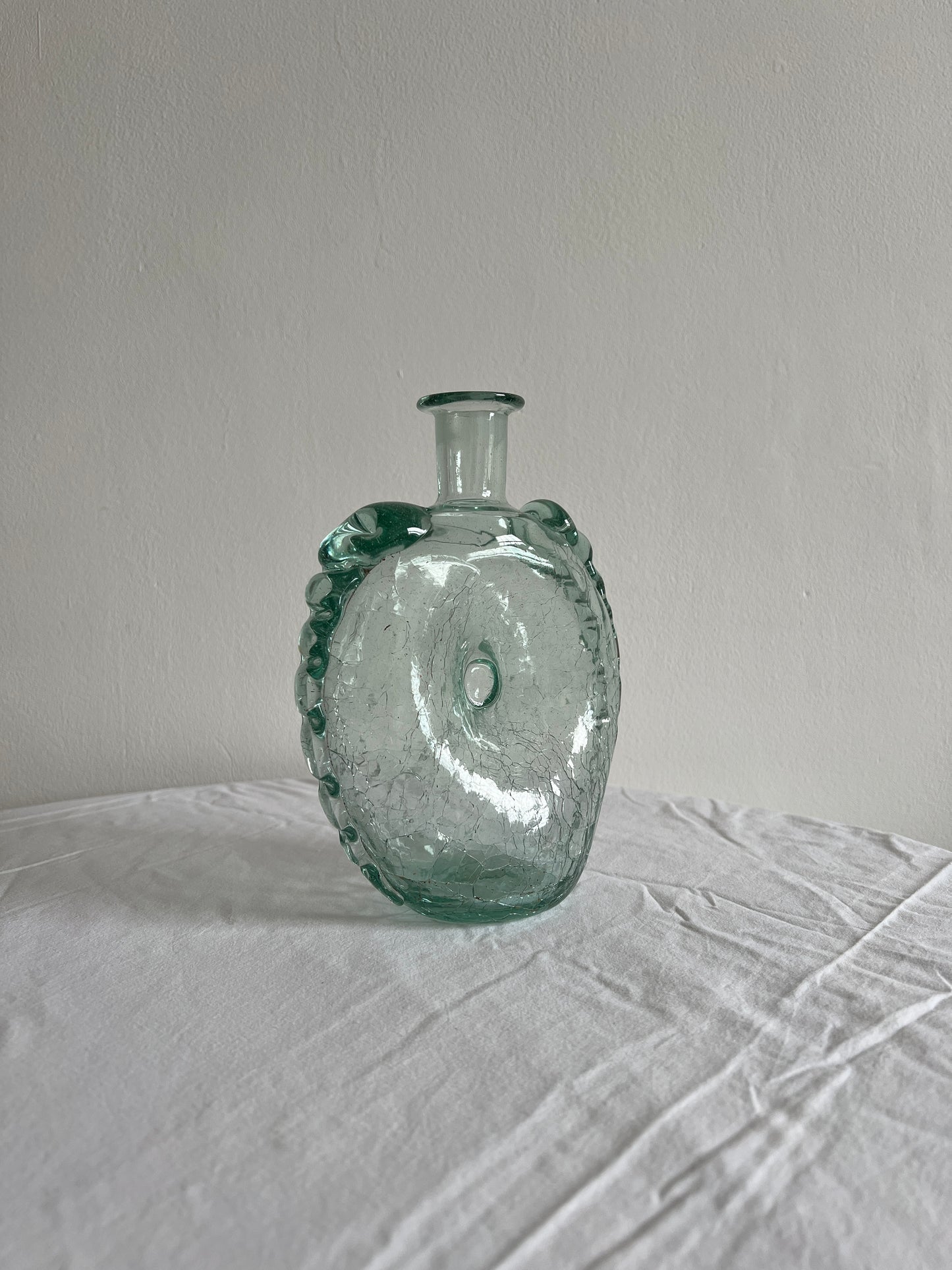 40s Wiggle edge glass vase by Ture Berglund, Sweden