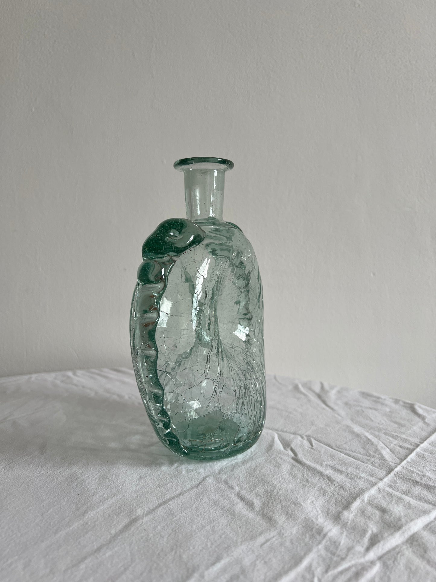 40s Wiggle edge glass vase by Ture Berglund, Sweden