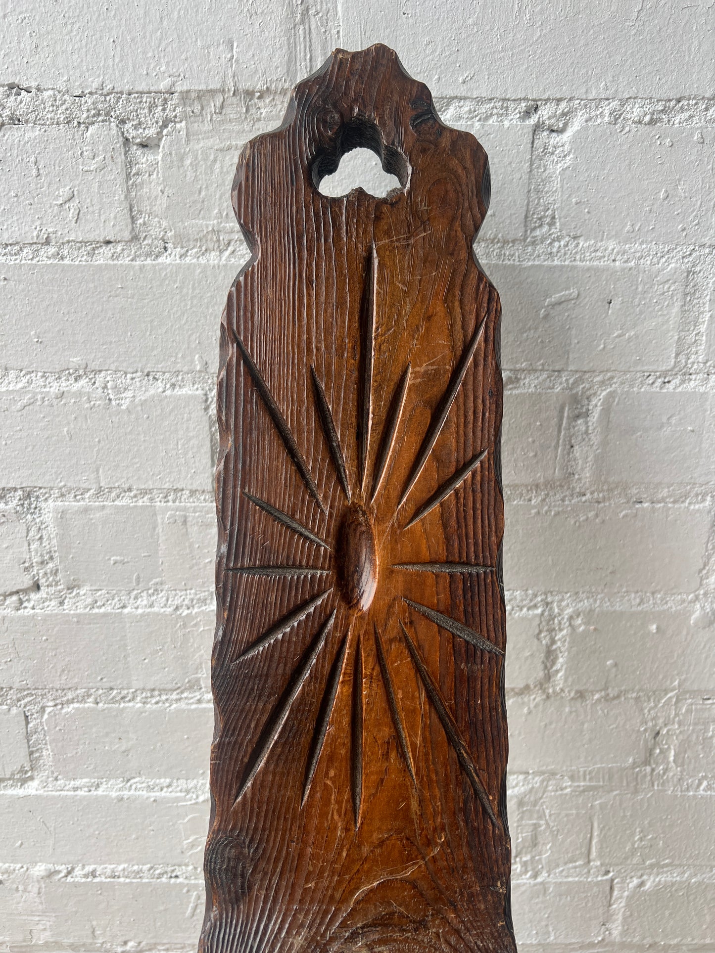 CARVED WOODEN BAROQUE BIRTHING CHAIR