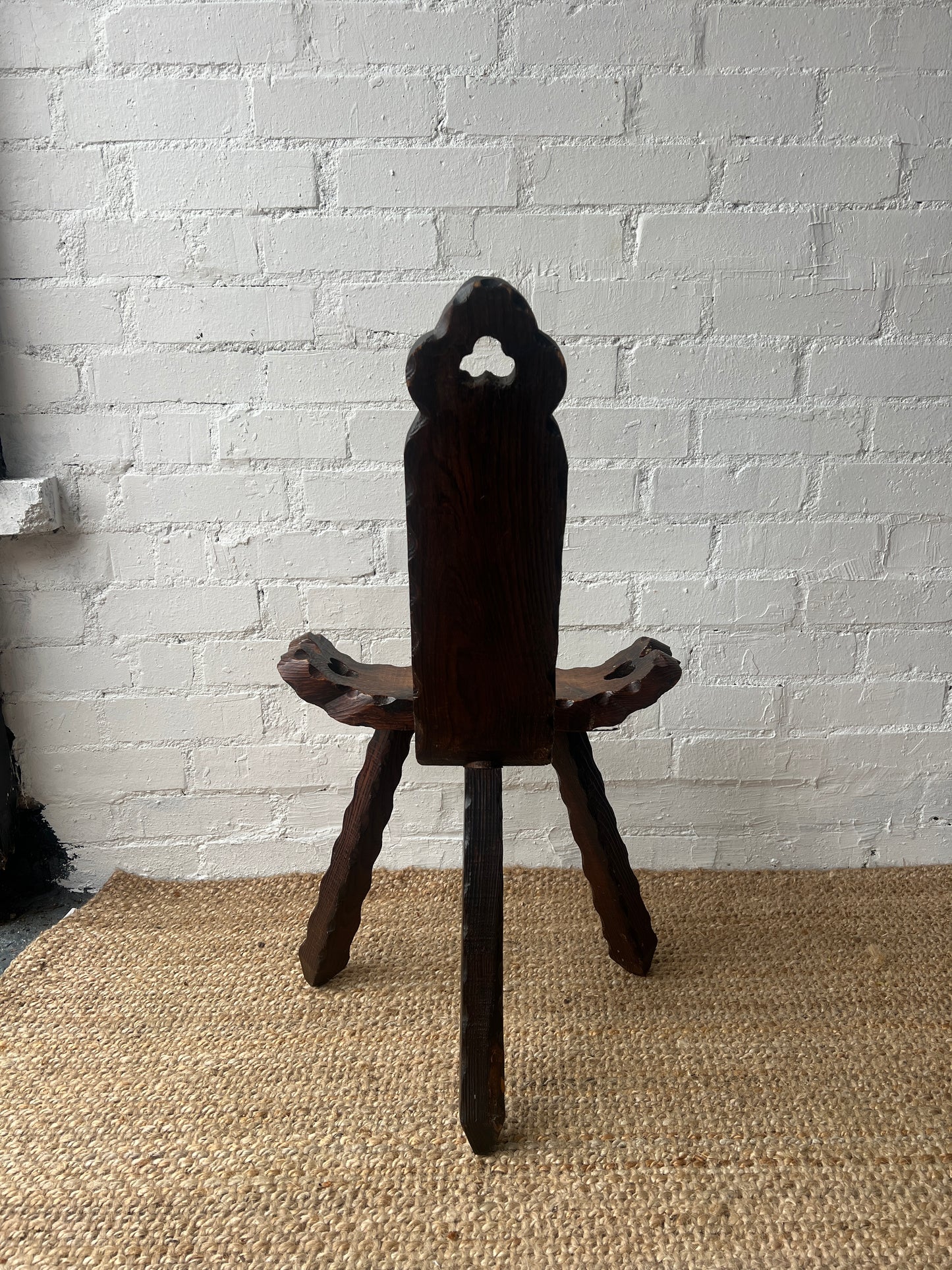 CARVED WOODEN BAROQUE BIRTHING CHAIR