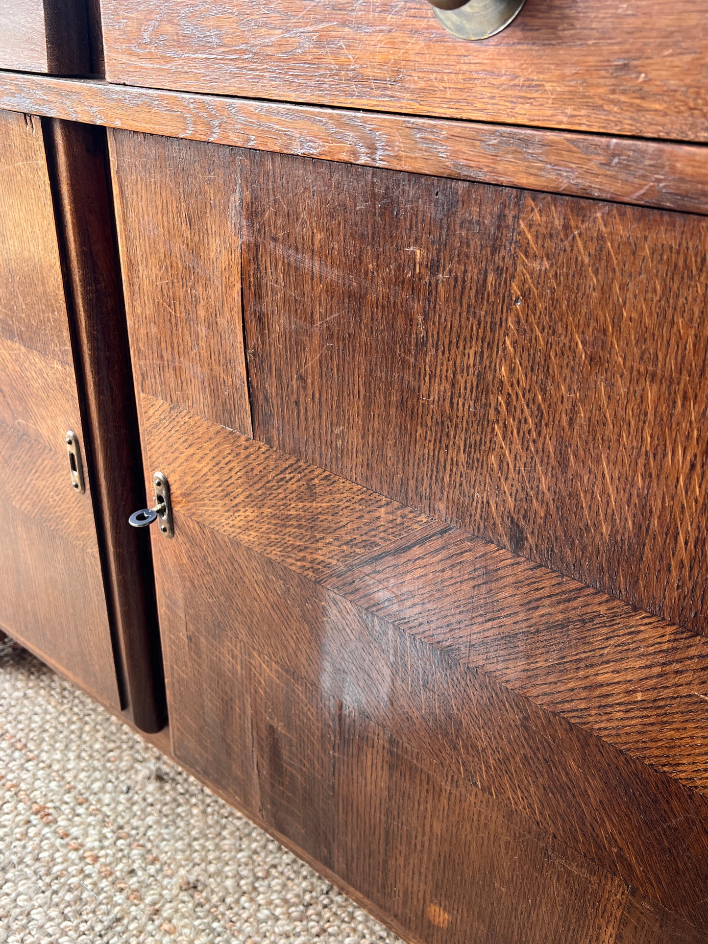 FRENCH ART DECO WOODEN SIDEBOARD