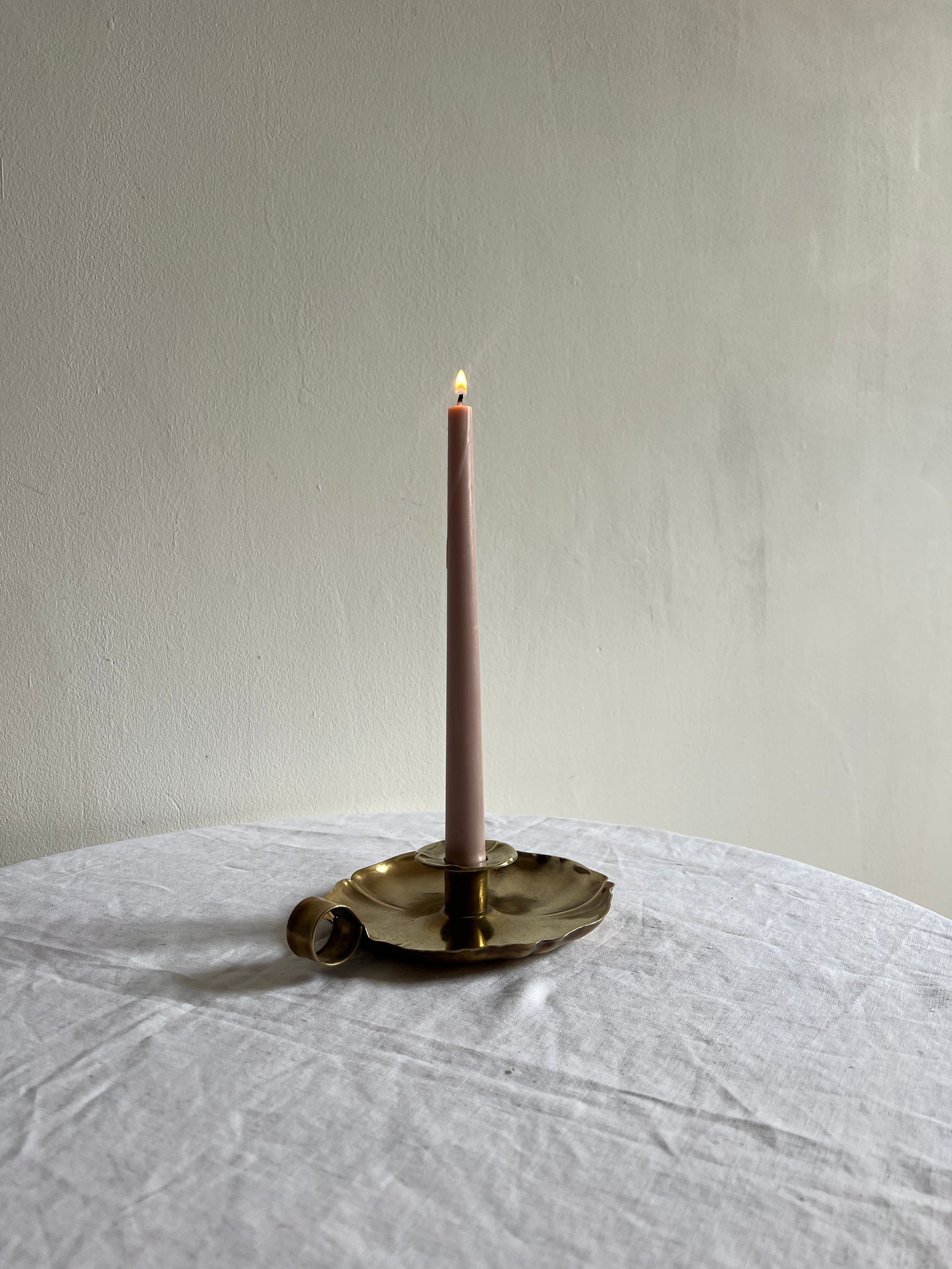 ART NOUVEAU BRASS CANDLE HOLDER