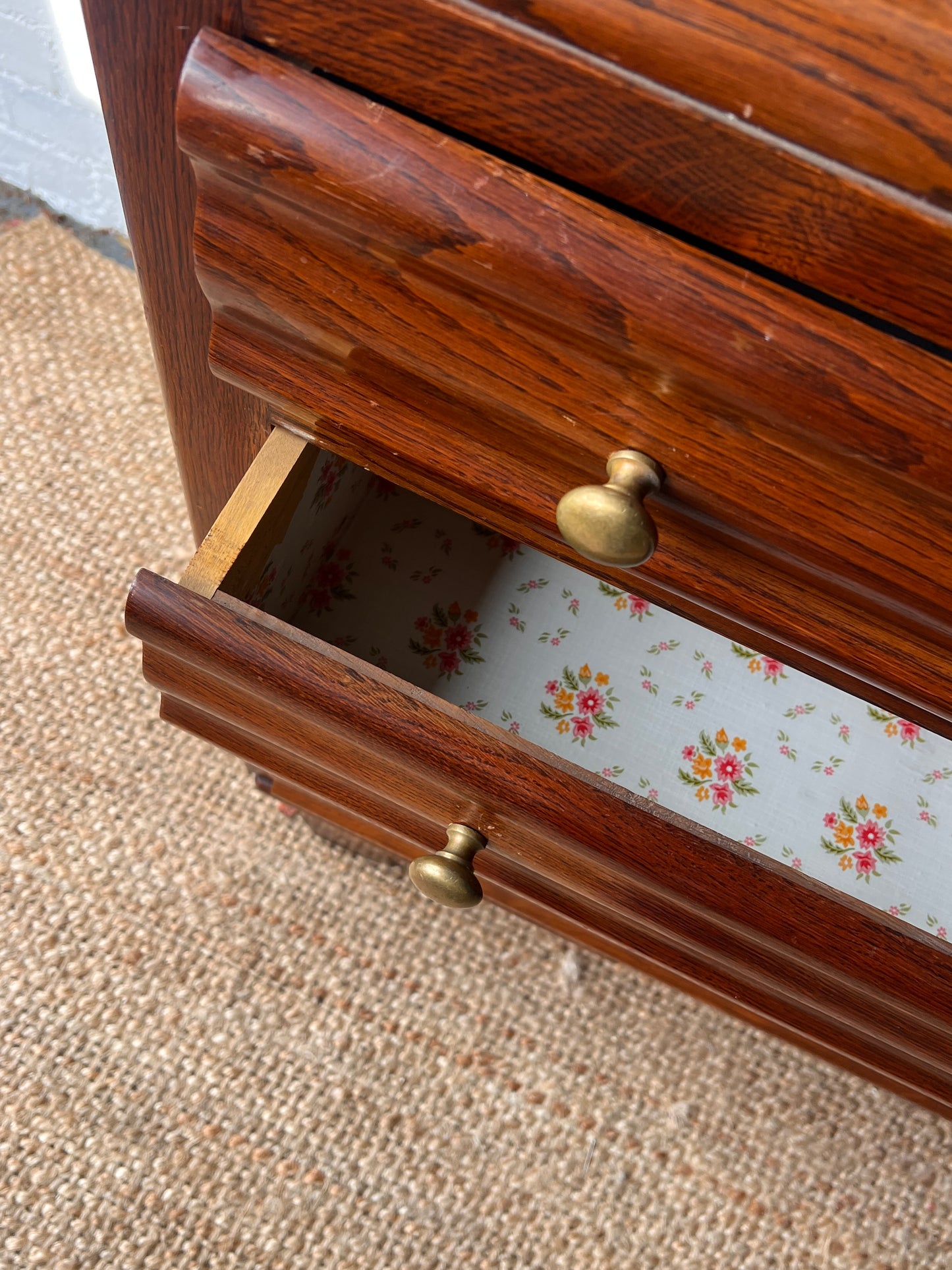 FRENCH WAVY CHEST WITH MARBLE TOP