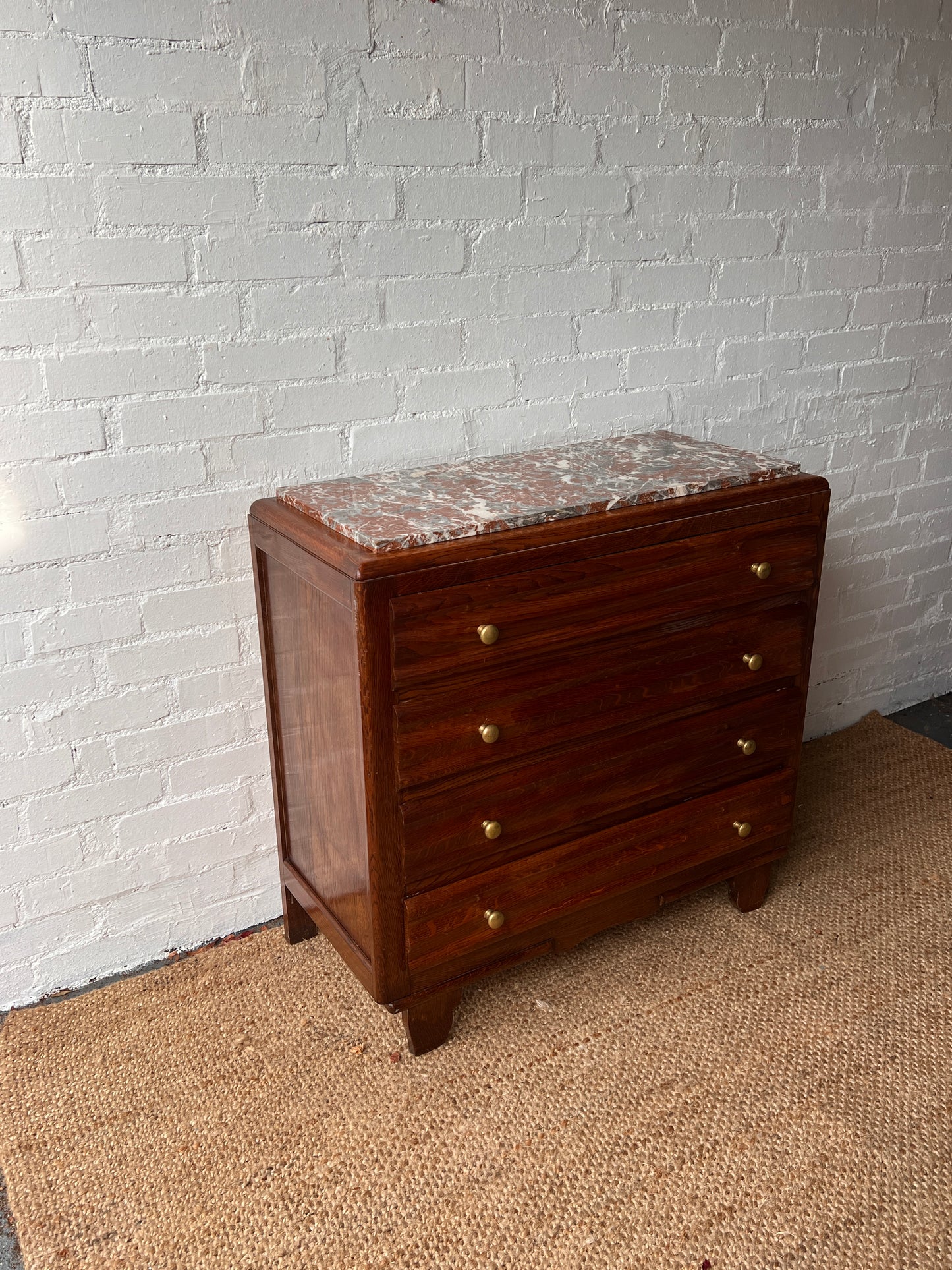 FRENCH WAVY CHEST WITH MARBLE TOP