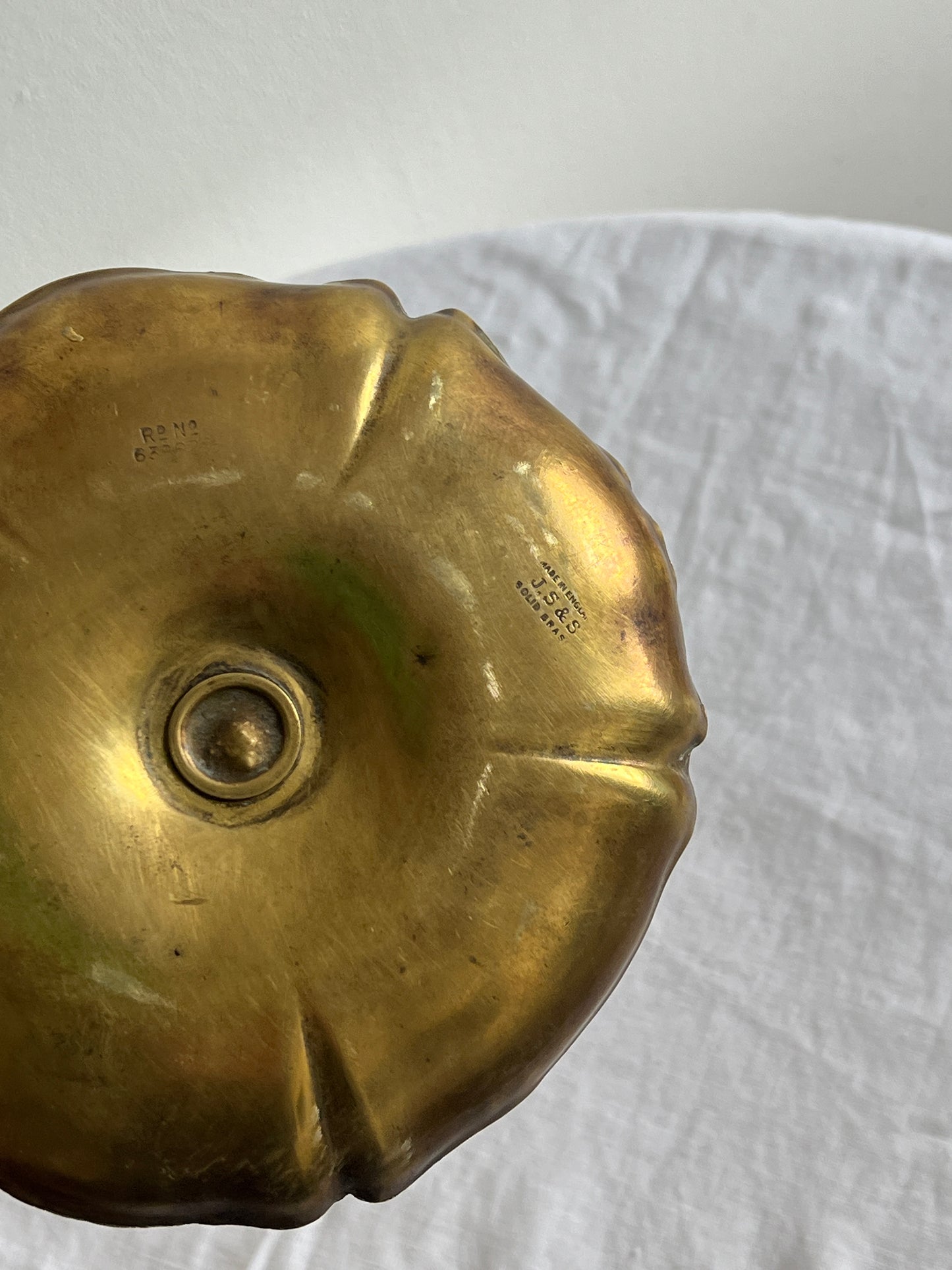 ART NOUVEAU BRASS CANDLE HOLDER