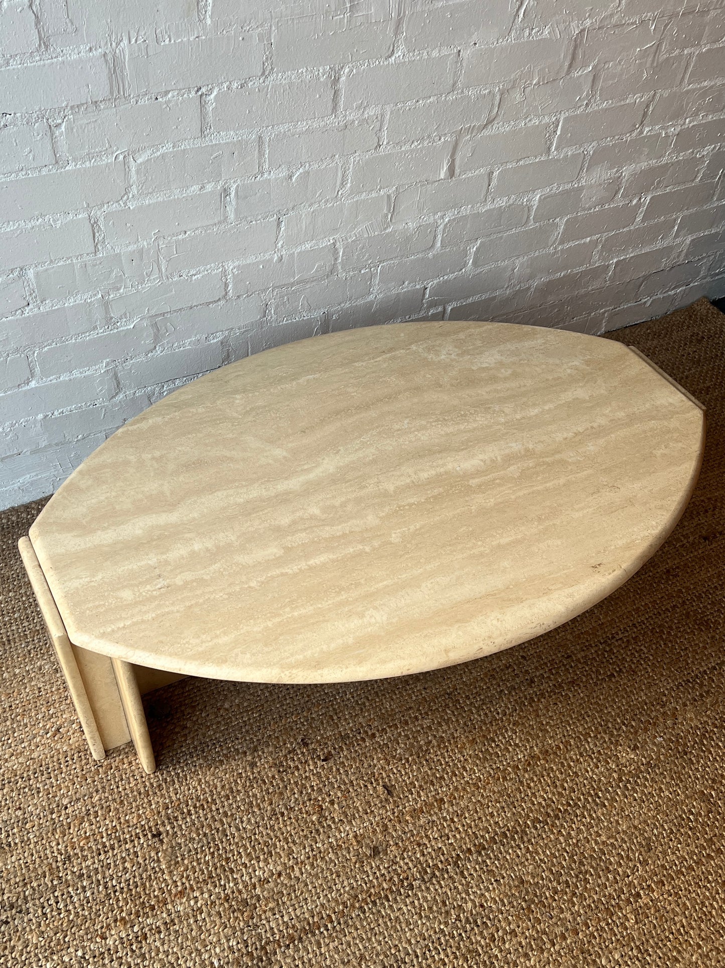 LARGE TRAVERTINE COFFEE TABLE