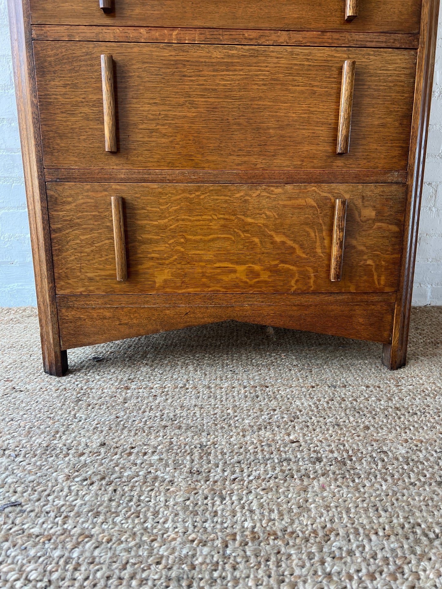 WOODEN TALLBOY CHEST OF DRAWERS