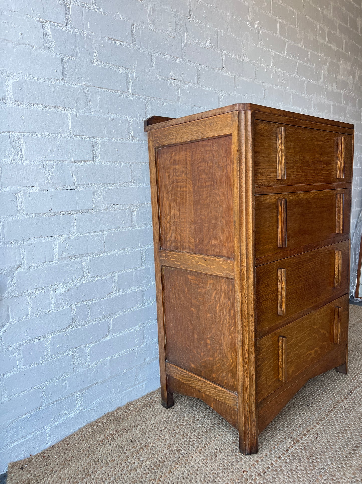 WOODEN TALLBOY CHEST OF DRAWERS