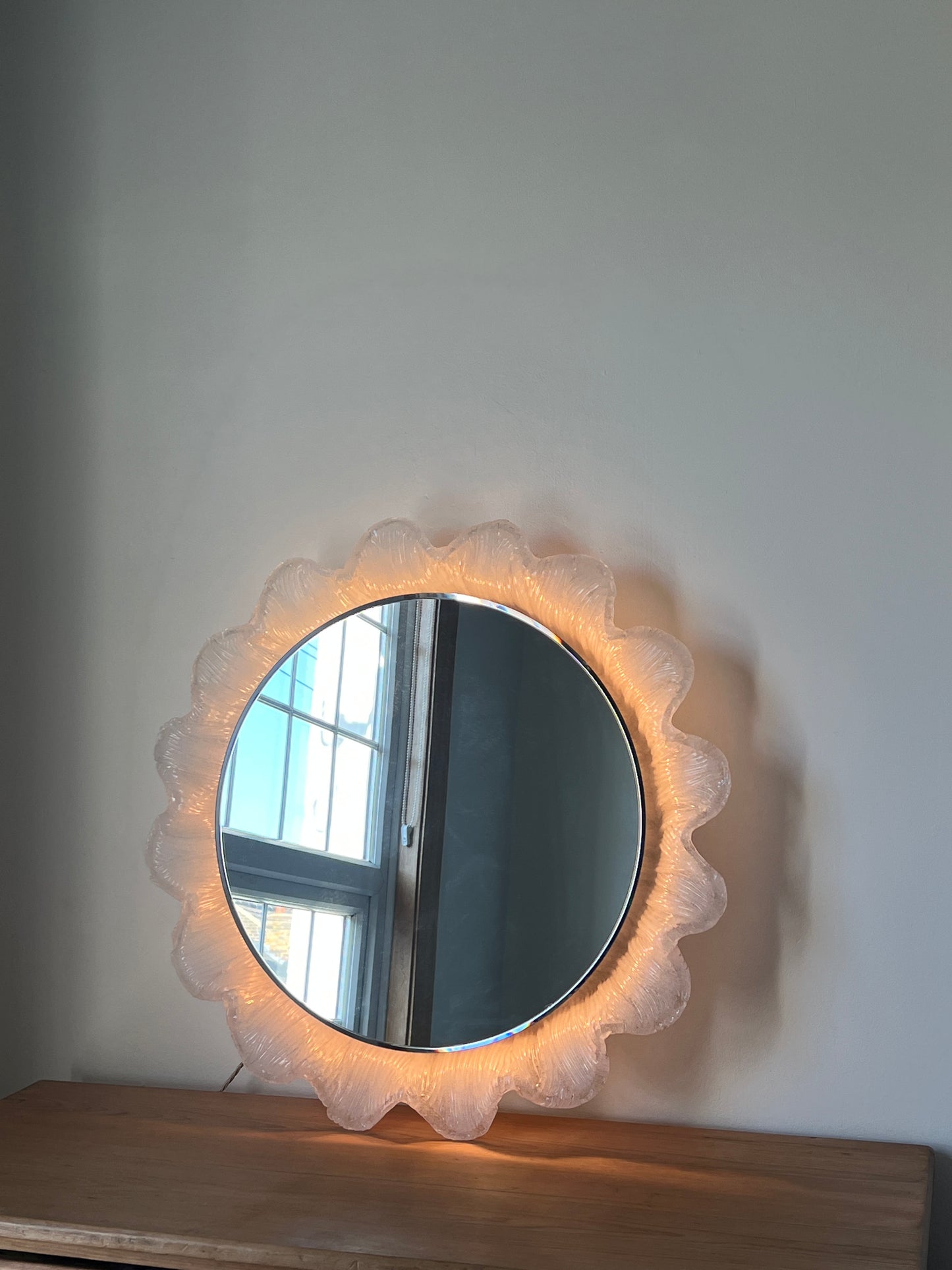 70S GERMAN SUNBURST BACK LIT MIRROR