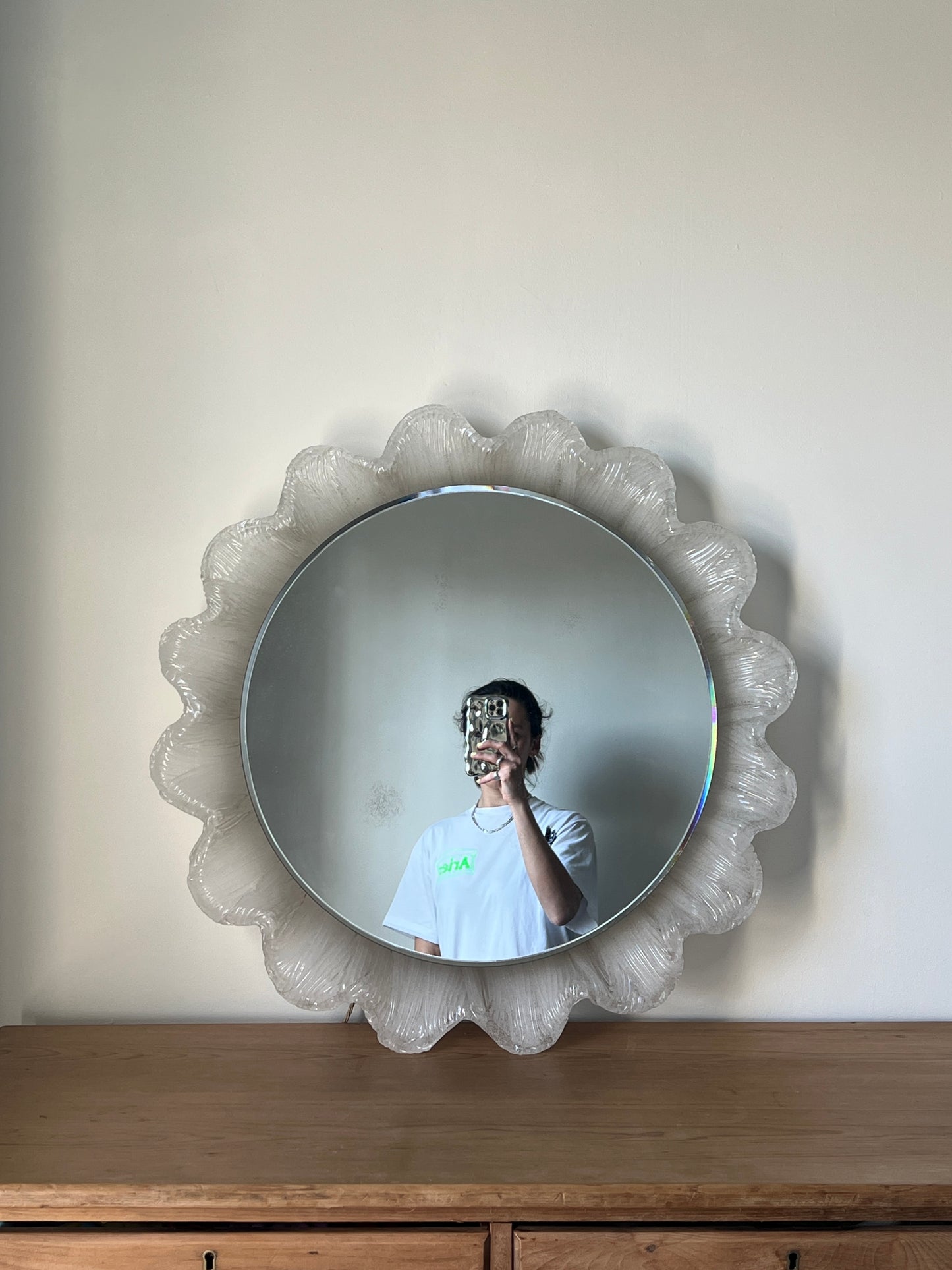 70S GERMAN SUNBURST BACK LIT MIRROR