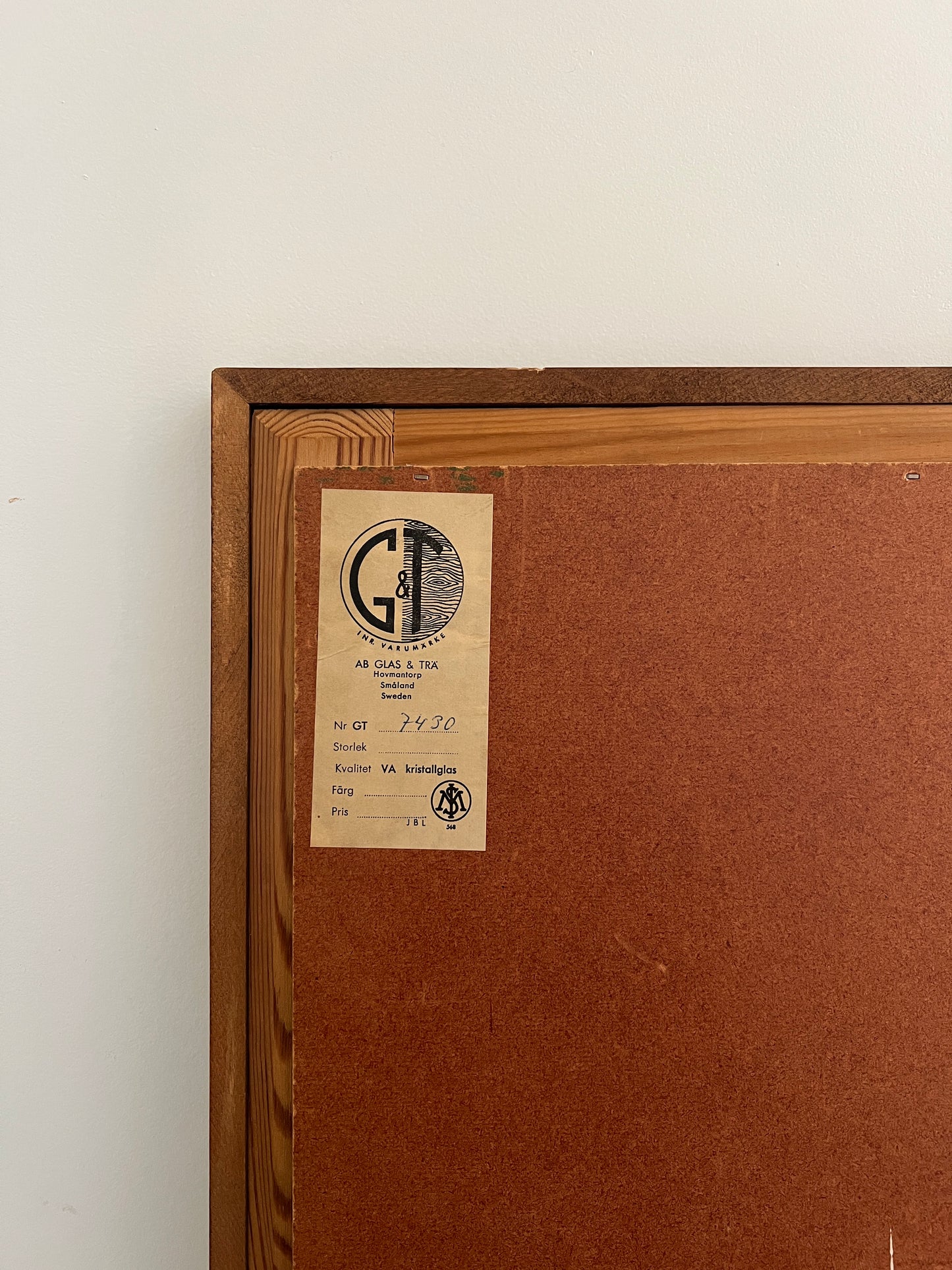 LARGE TEAK SWEDISH SECTIONAL MIRROR