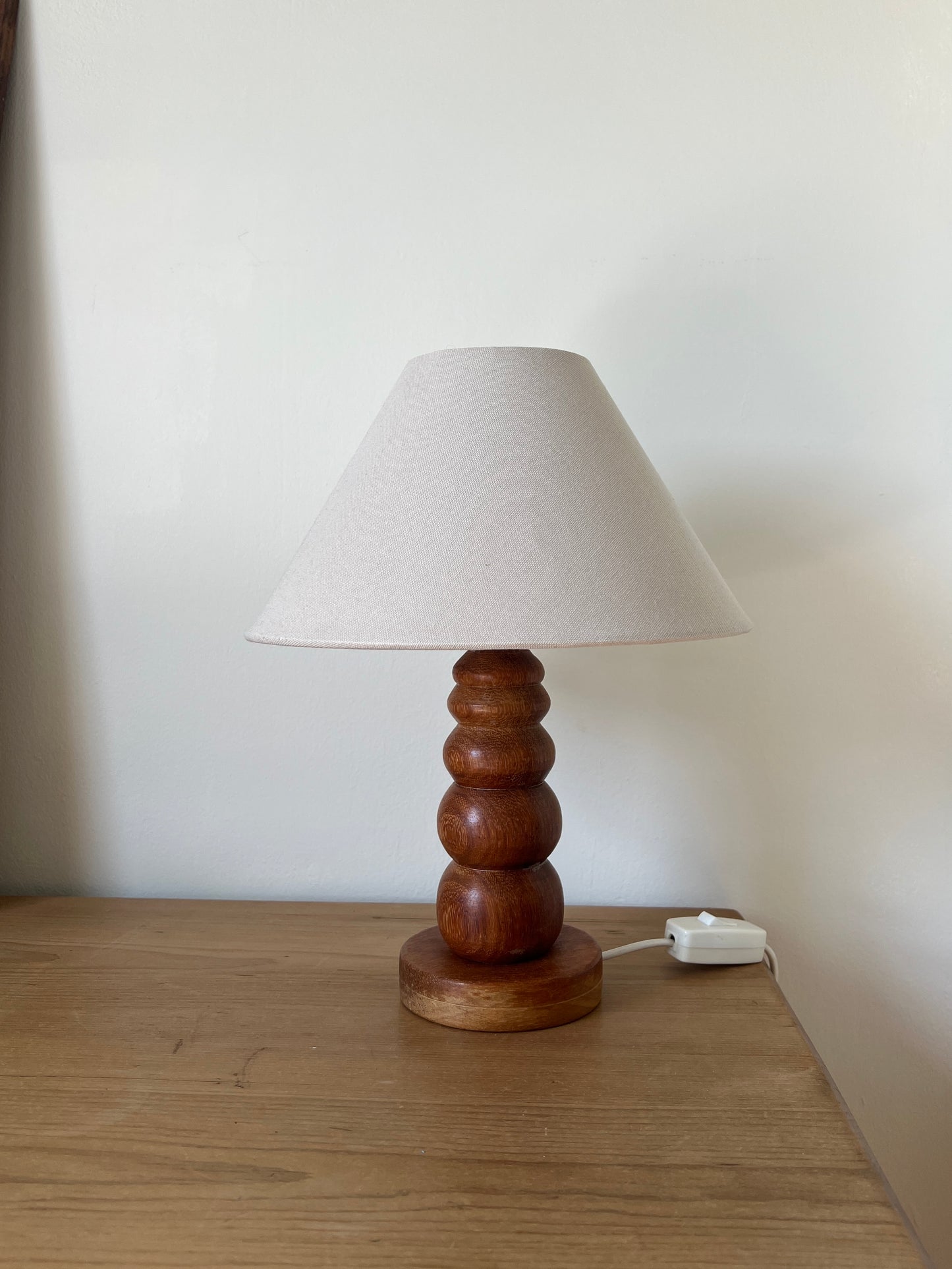 WOODEN BOBBIN SMALL LAMP NO.1